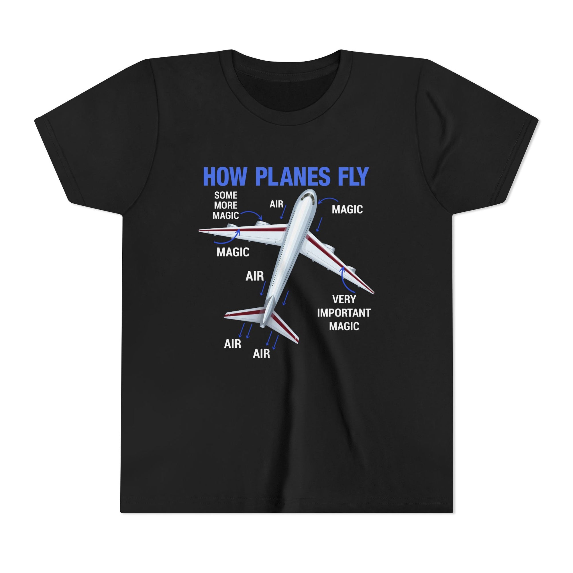 How Planes Fly - Unisex Youth Short Sleeve Tee