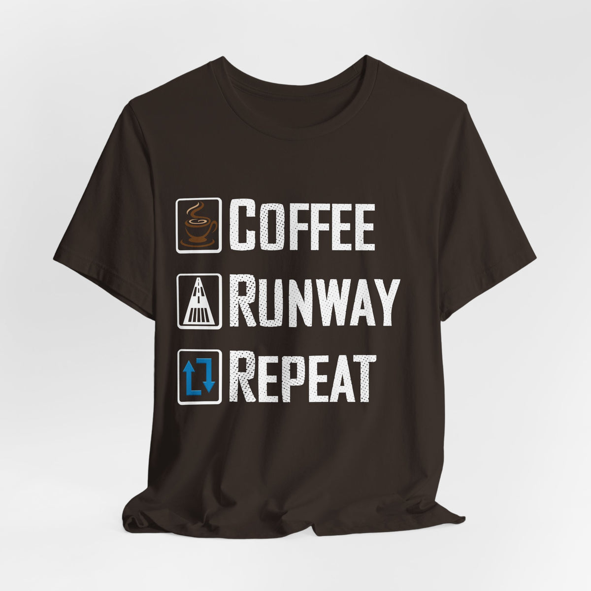 Coffee Runway Repeat - Unisex Jersey Tee