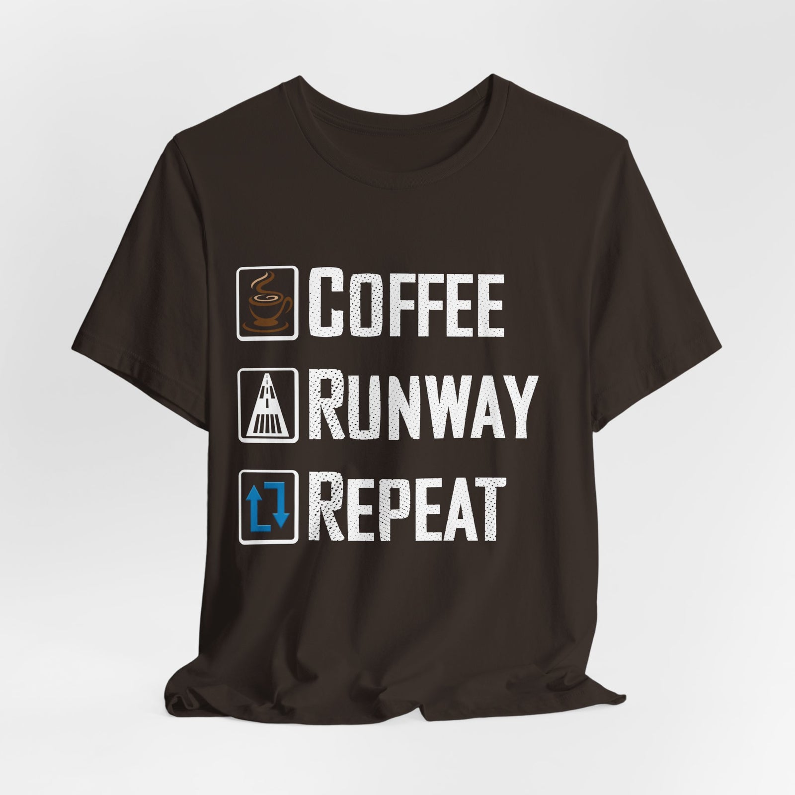 Coffee Runway Repeat - Unisex Jersey Tee