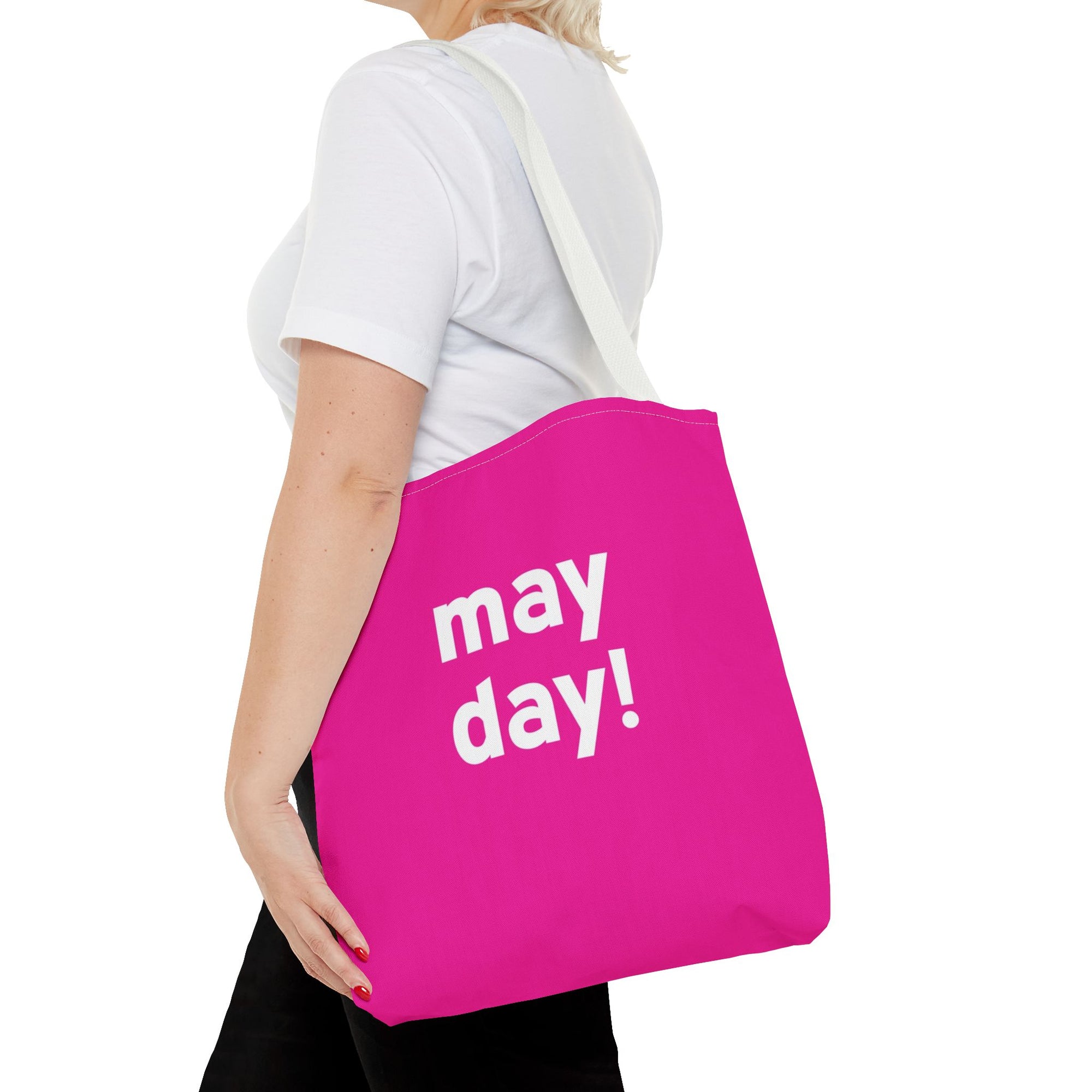 May Day! Tote Bag — Printed Green Travel Tote