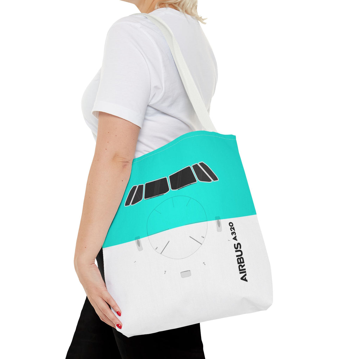 A320 Tote Bag — Printed Green Travel Tote