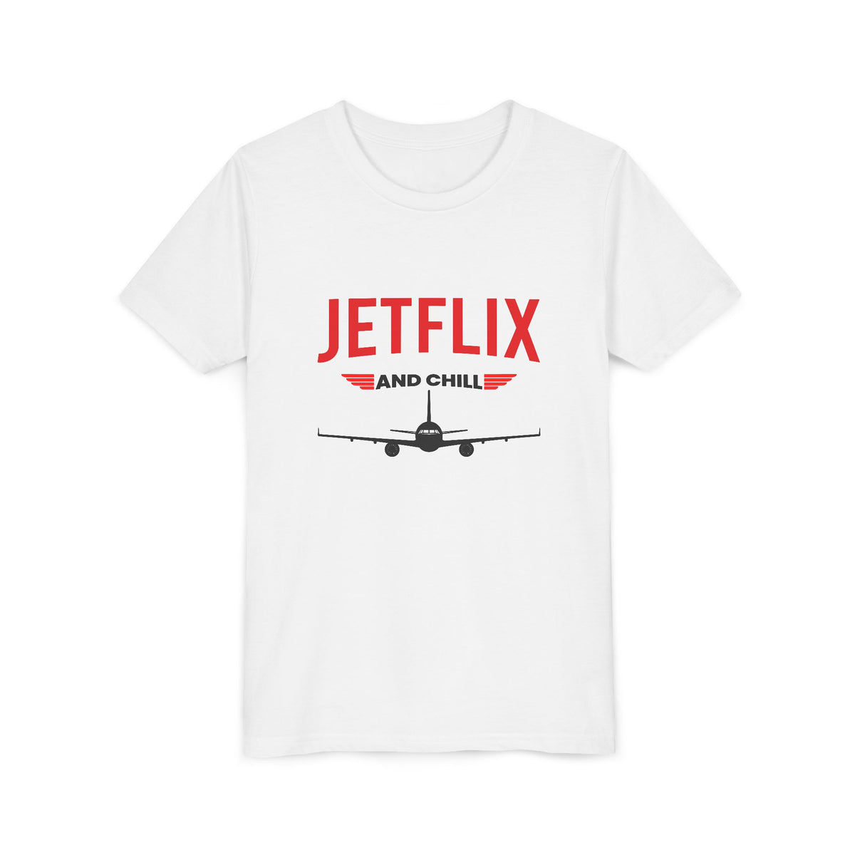 JetFlix And Chill - Unisex Youth Short Sleeve Tee