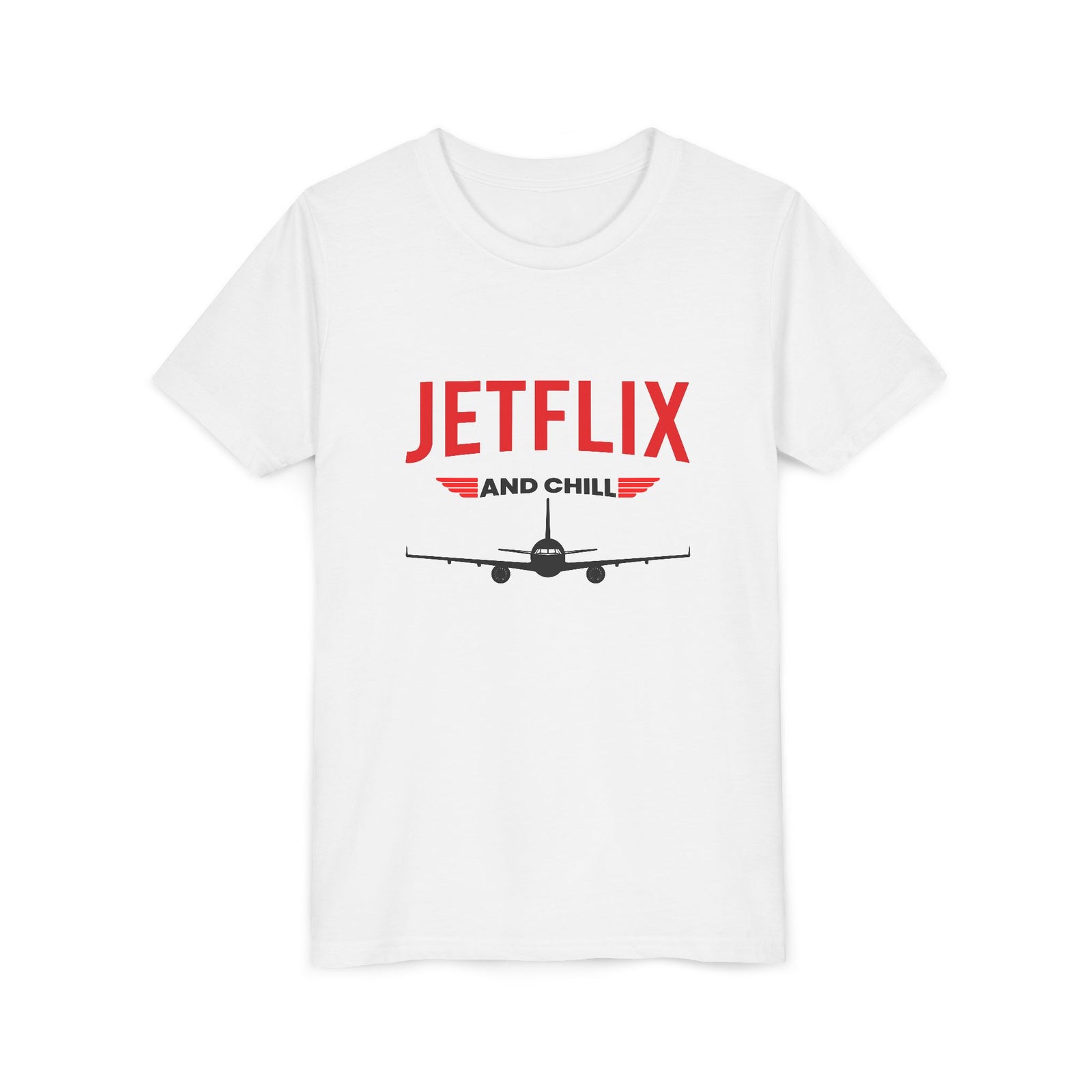 JetFlix And Chill - Unisex Youth Short Sleeve Tee