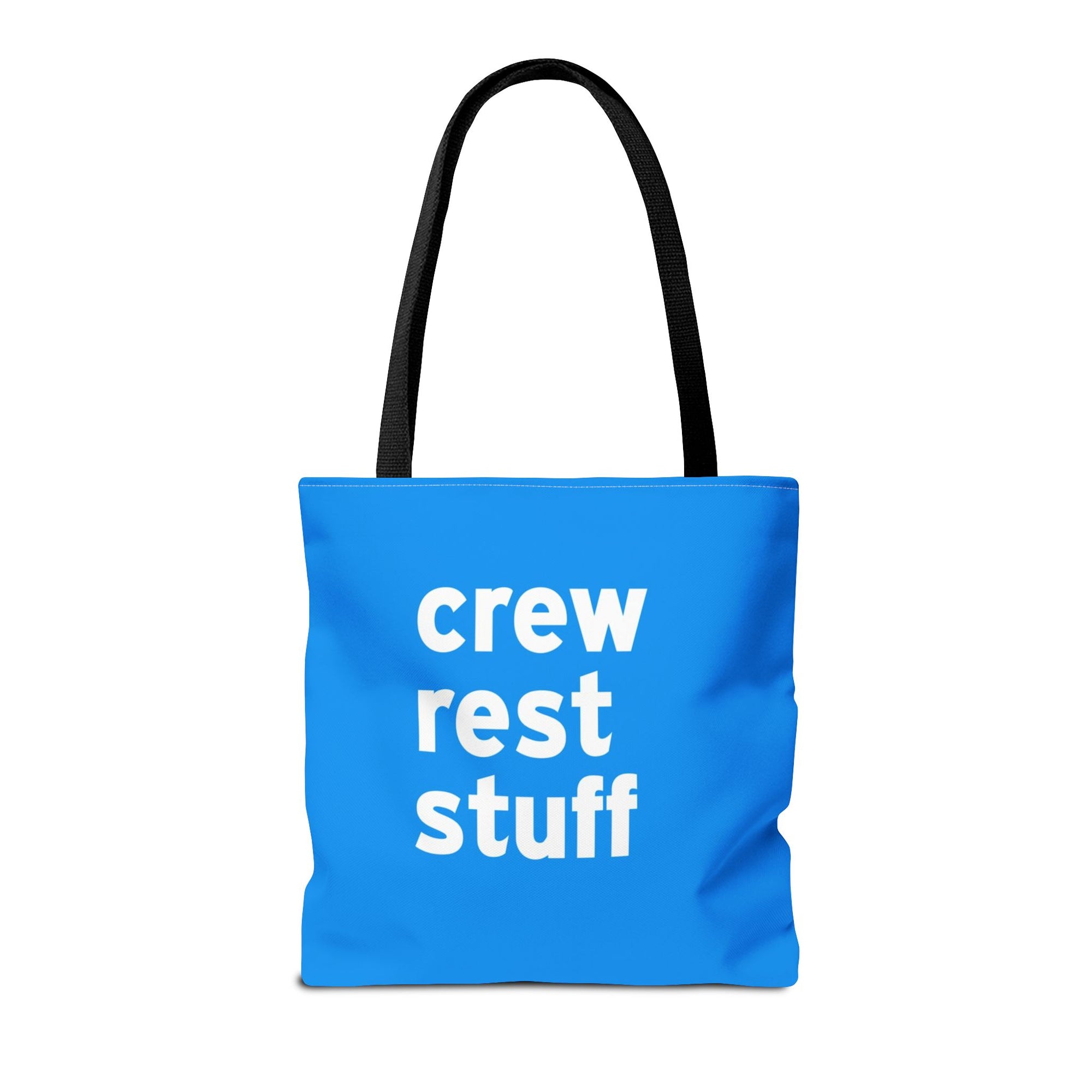 Crew Rest Stuff Tote Bag — Printed Green Travel Tote