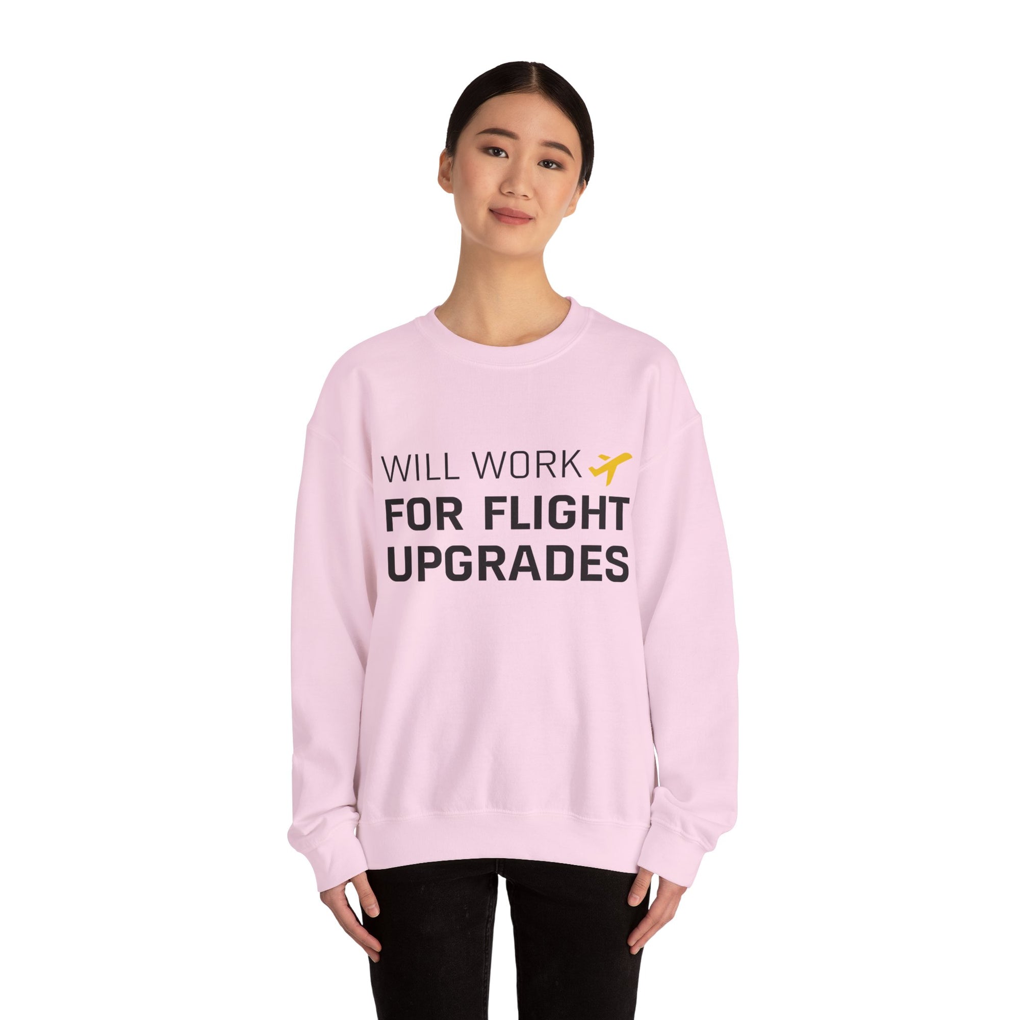 Will Work For Flight Upgrades -  Crewneck Sweatshirt