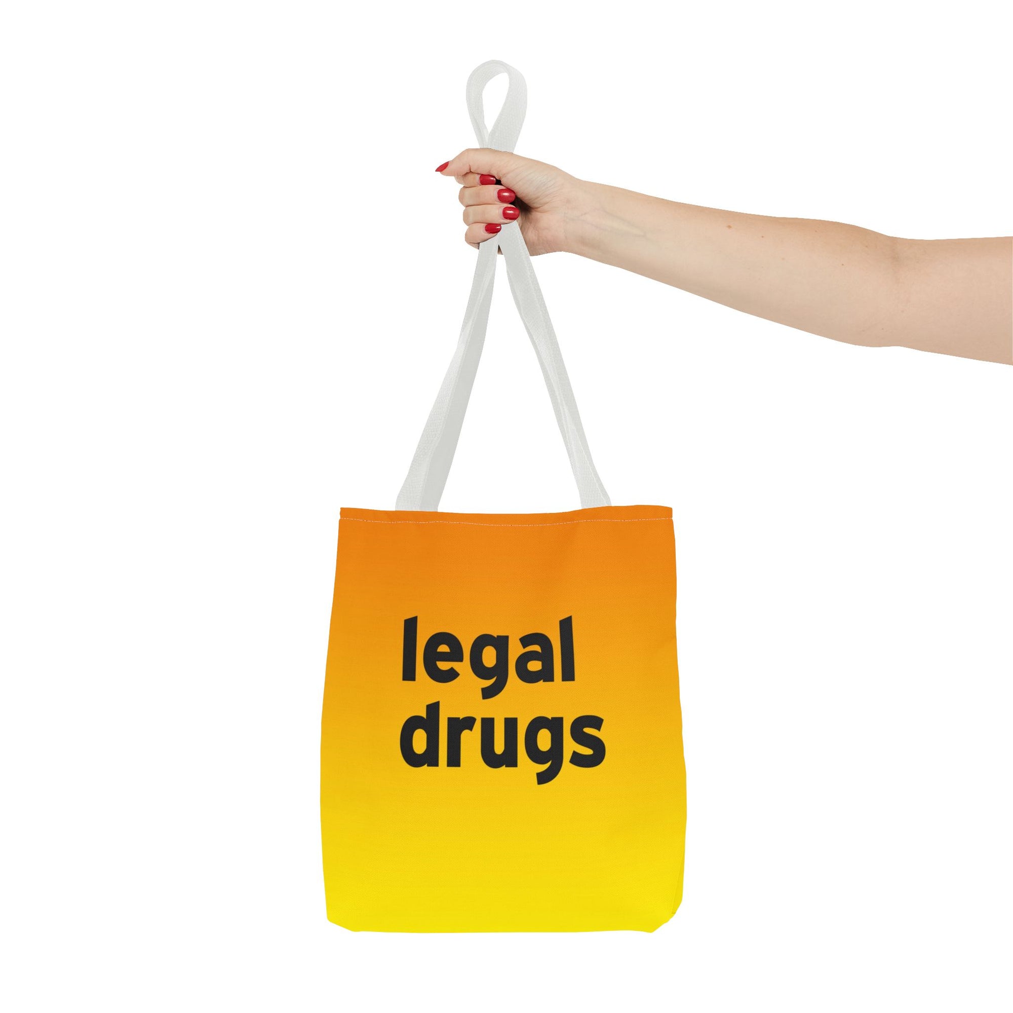 Legal Drugs Tote Bag — Printed Green Travel Tote