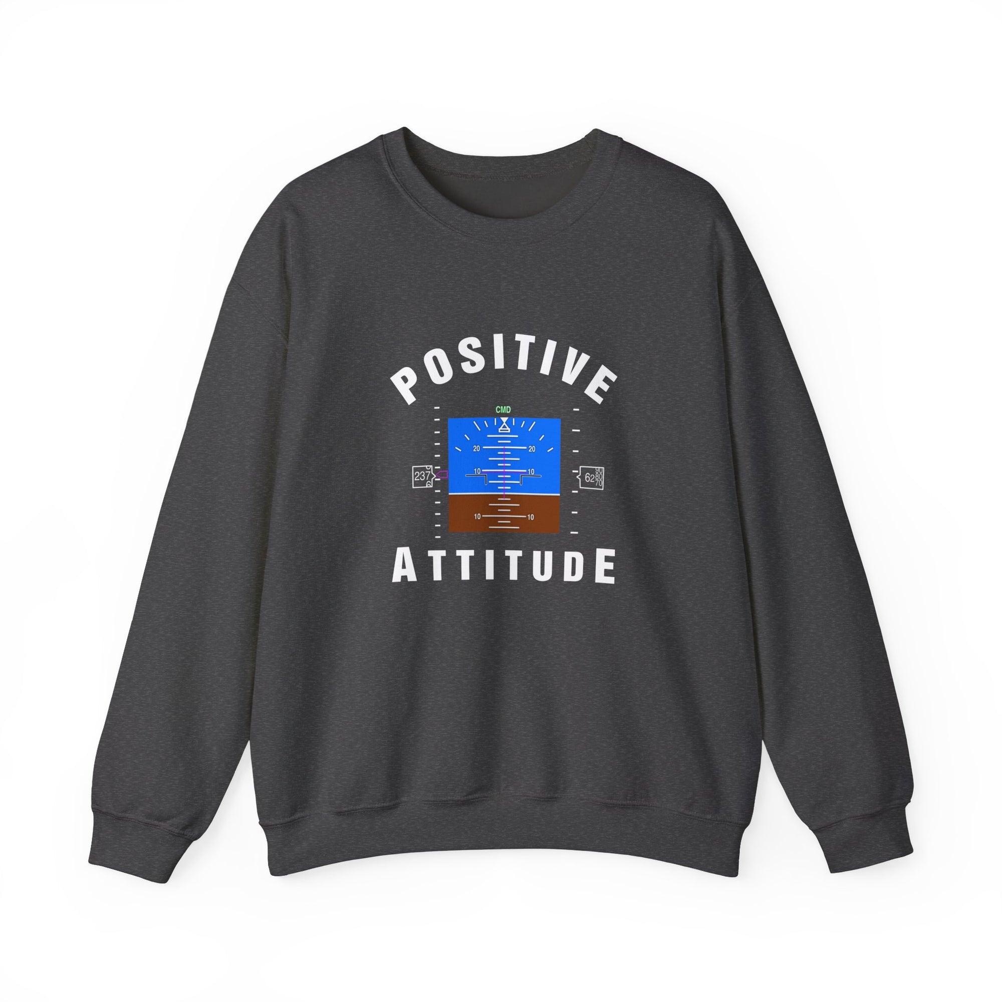 Positive Attitude Crewneck Sweatshirt - Travel Inspiring Cozy Apparel
