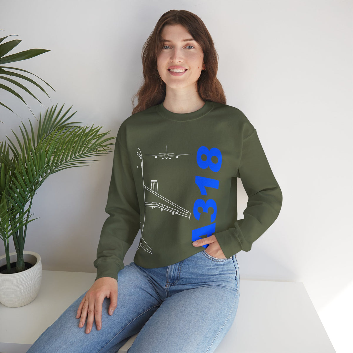 Airbus A318 Crewneck Sweatshirt - Travel Inspiring Cozy Apparel