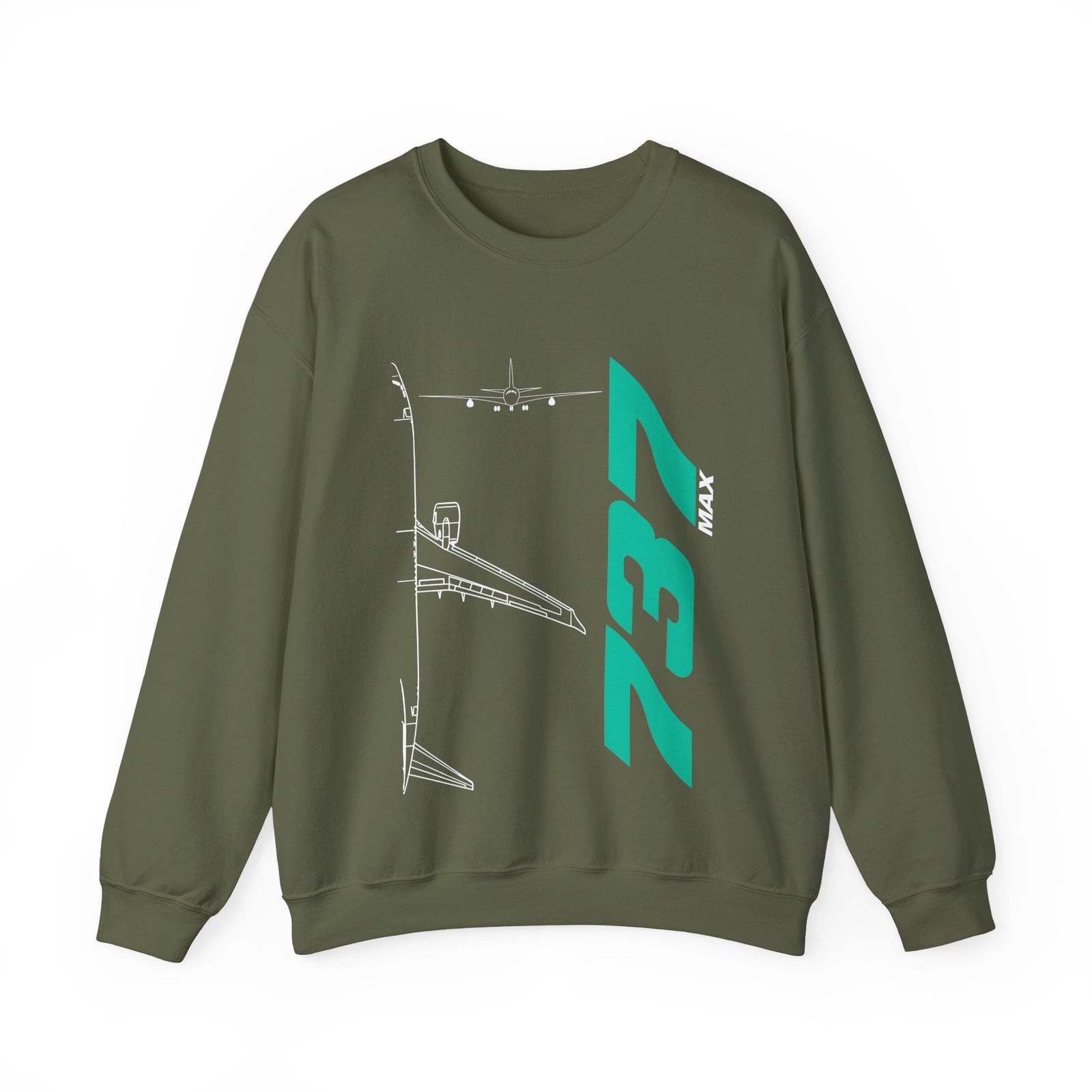 Boeing 737 Max Crewneck Sweatshirt - Travel Inspiring Cozy Apparel