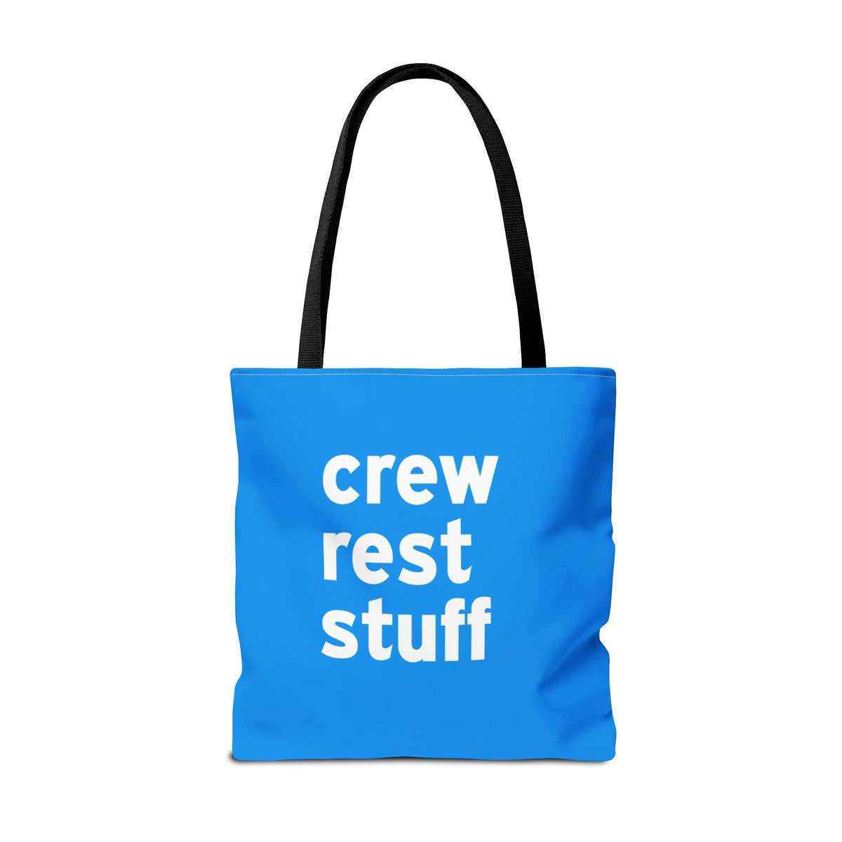 Crew Rest Stuff Tote Bag — Printed Green Travel Tote