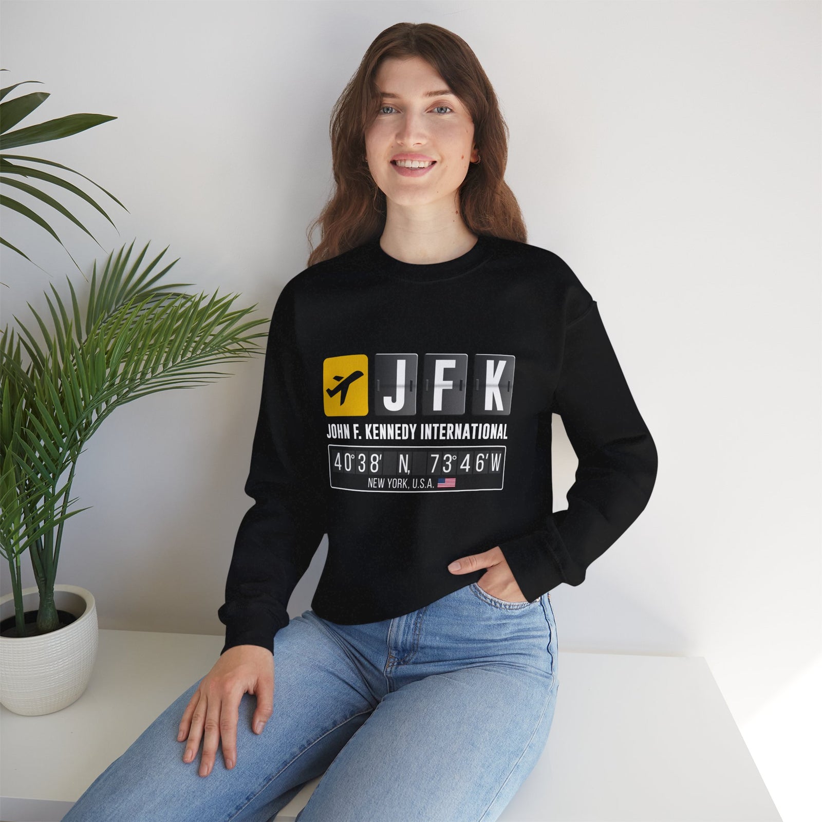 JFK John F. Kennedy International Airport    -  Crewneck Sweatshirt