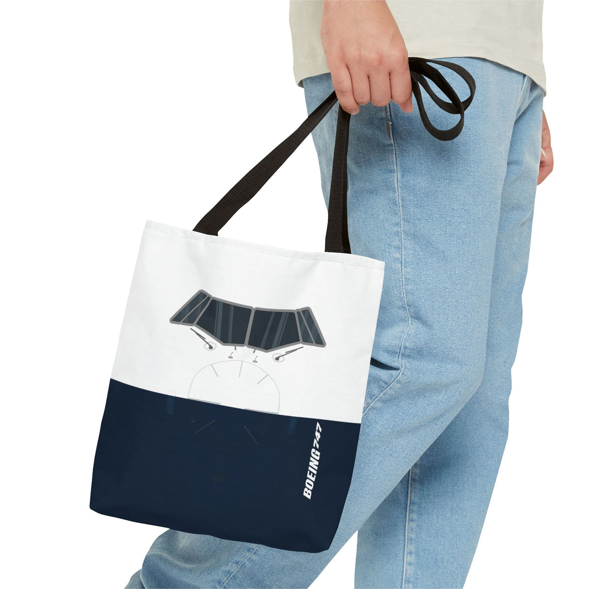 747 Tote Bag — Printed Green Travel Tote