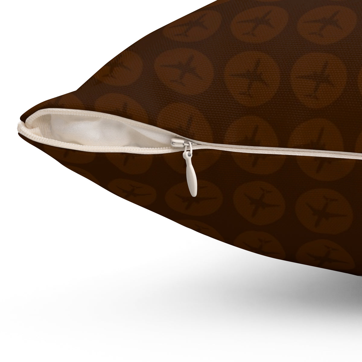 Brown Plane - Spun Polyester Square Pillow