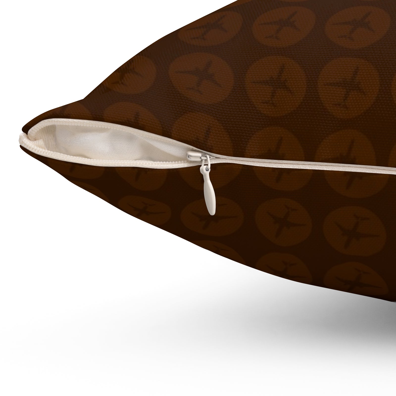 Brown Plane - Spun Polyester Square Pillow