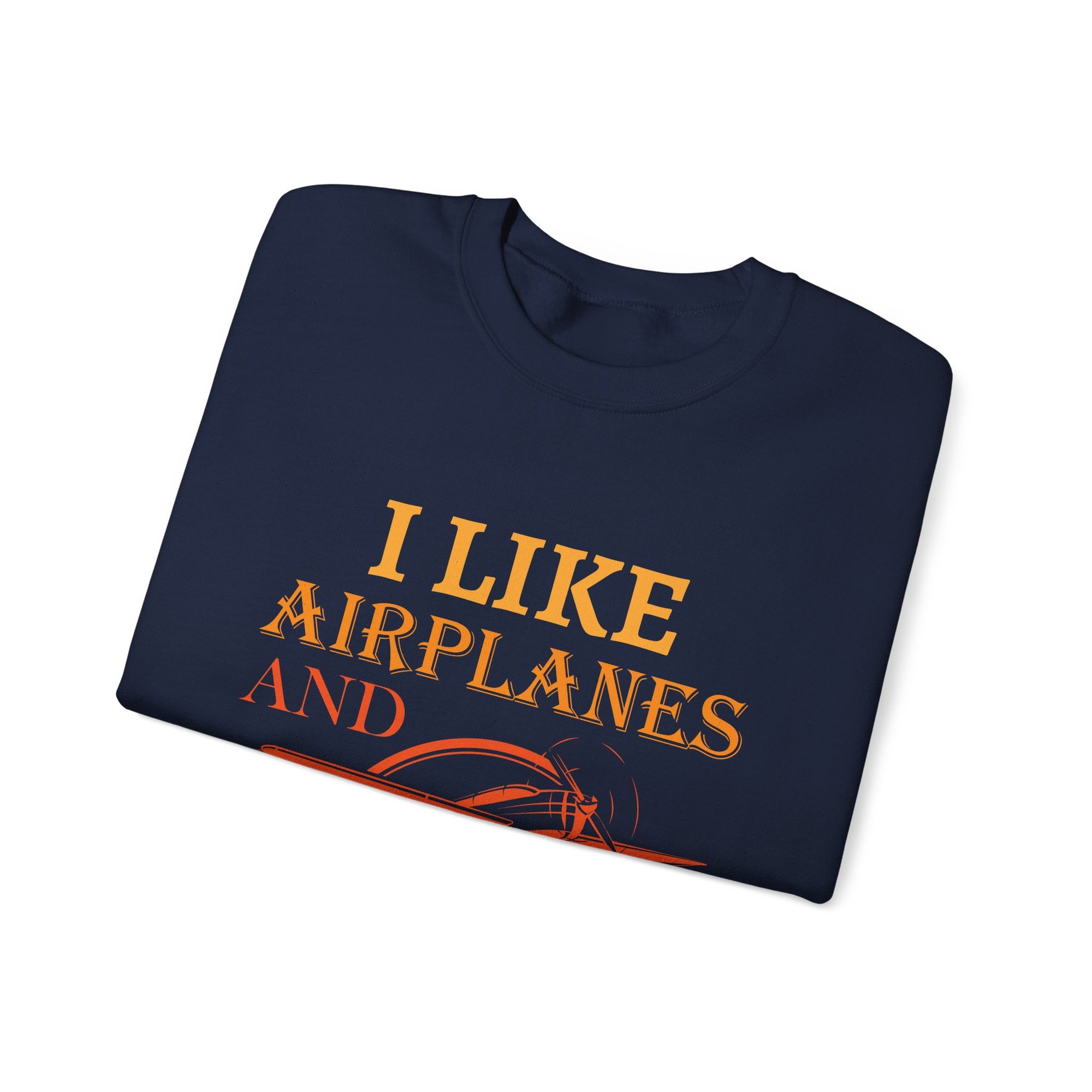 I Like Airplanes And Maybe 3 People -  Unisex Crewneck Sweatshirt