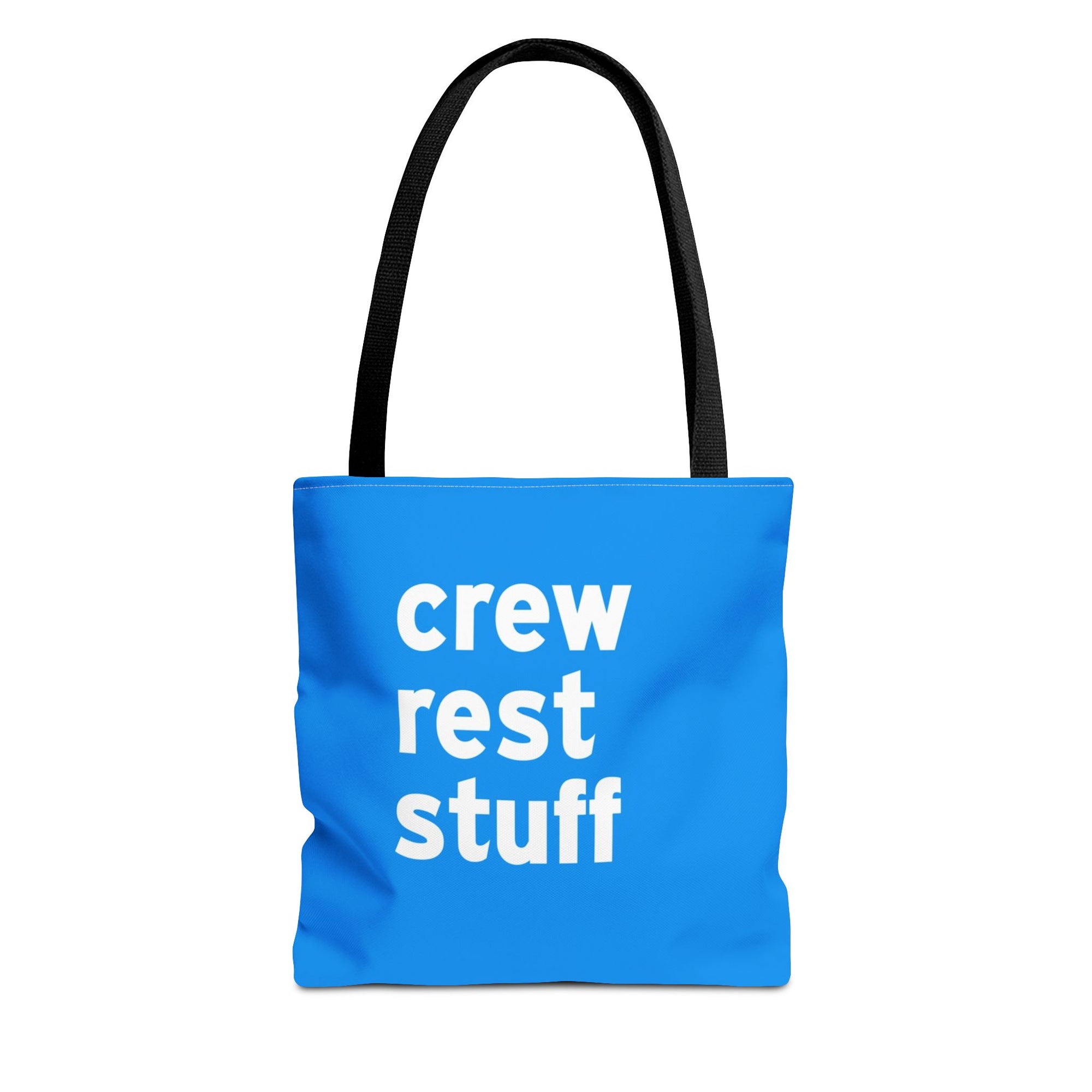 Crew Rest Stuff Tote Bag — Printed Green Travel Tote