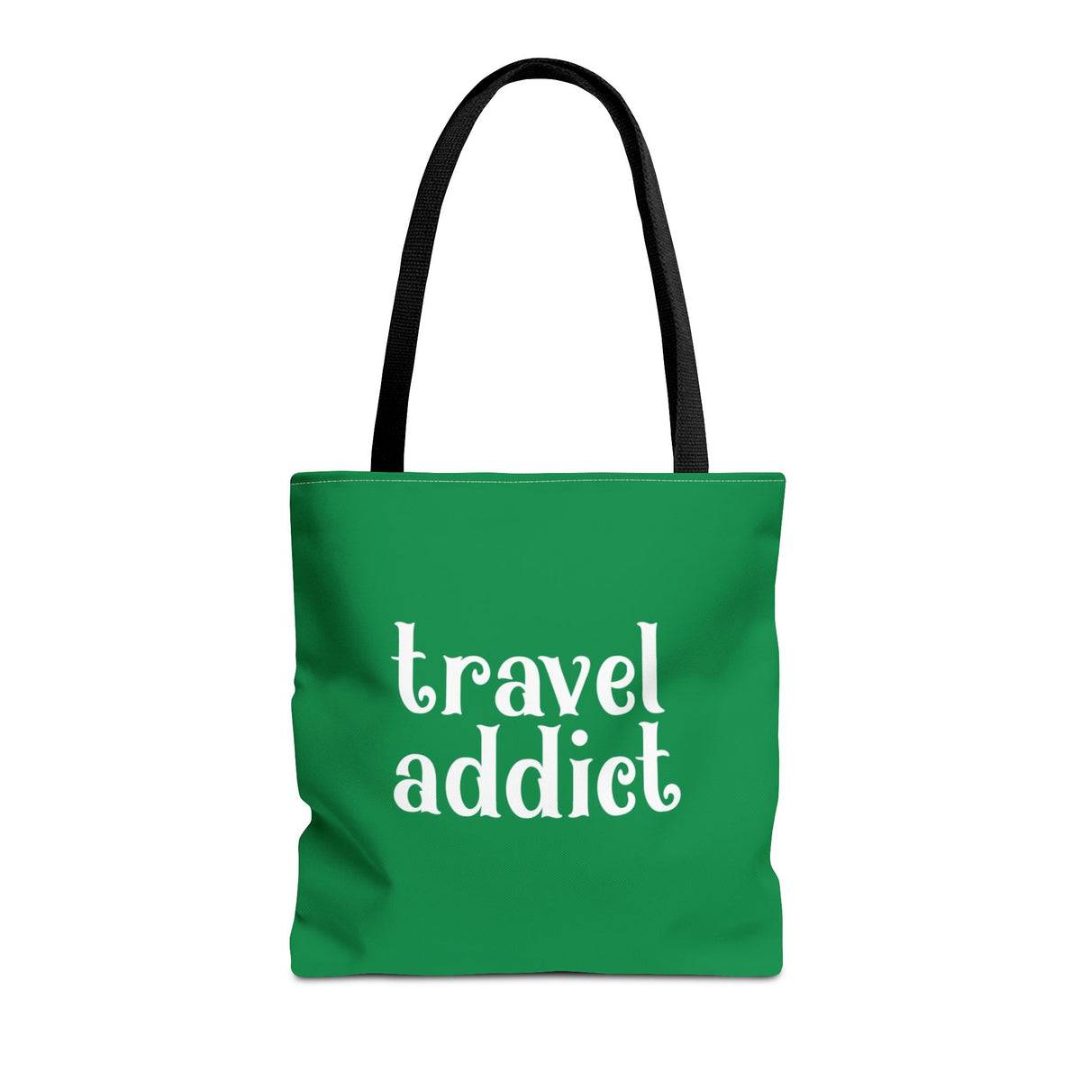 Travel Addict Tote Bag — Printed Green Travel Tote