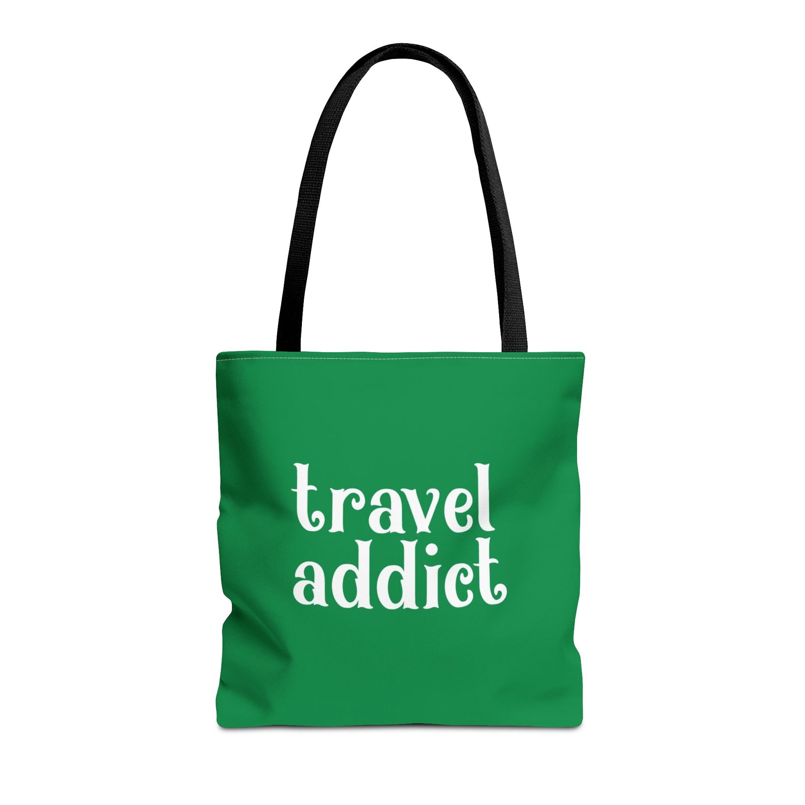 Travel Addict Tote Bag — Printed Green Travel Tote