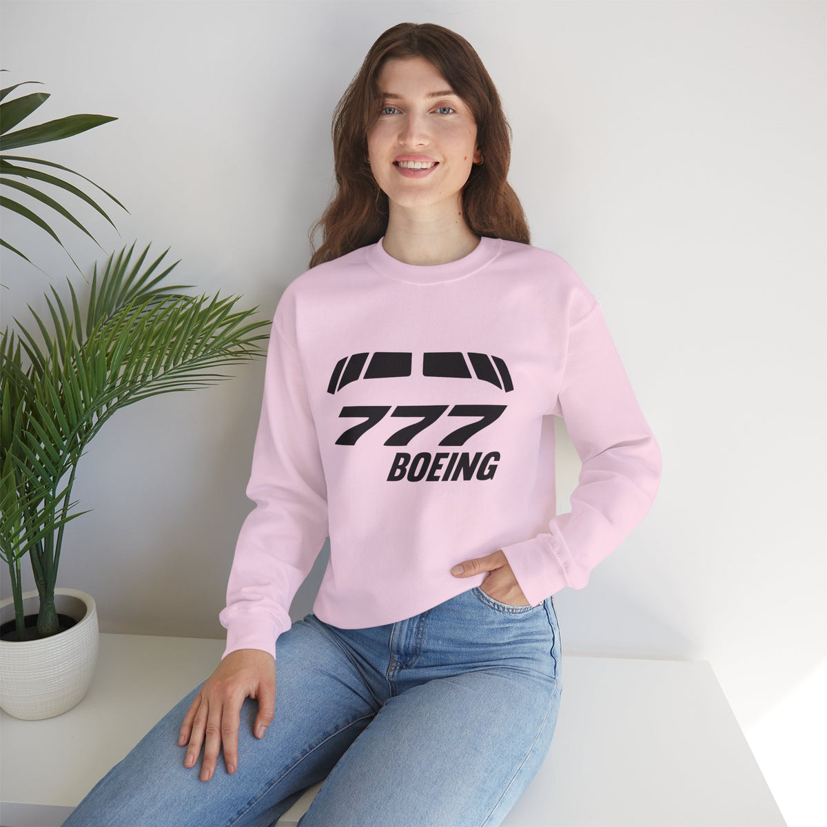Boeing 777 Windshield Crewneck Sweatshirt - Travel Inspiring Cozy Apparel