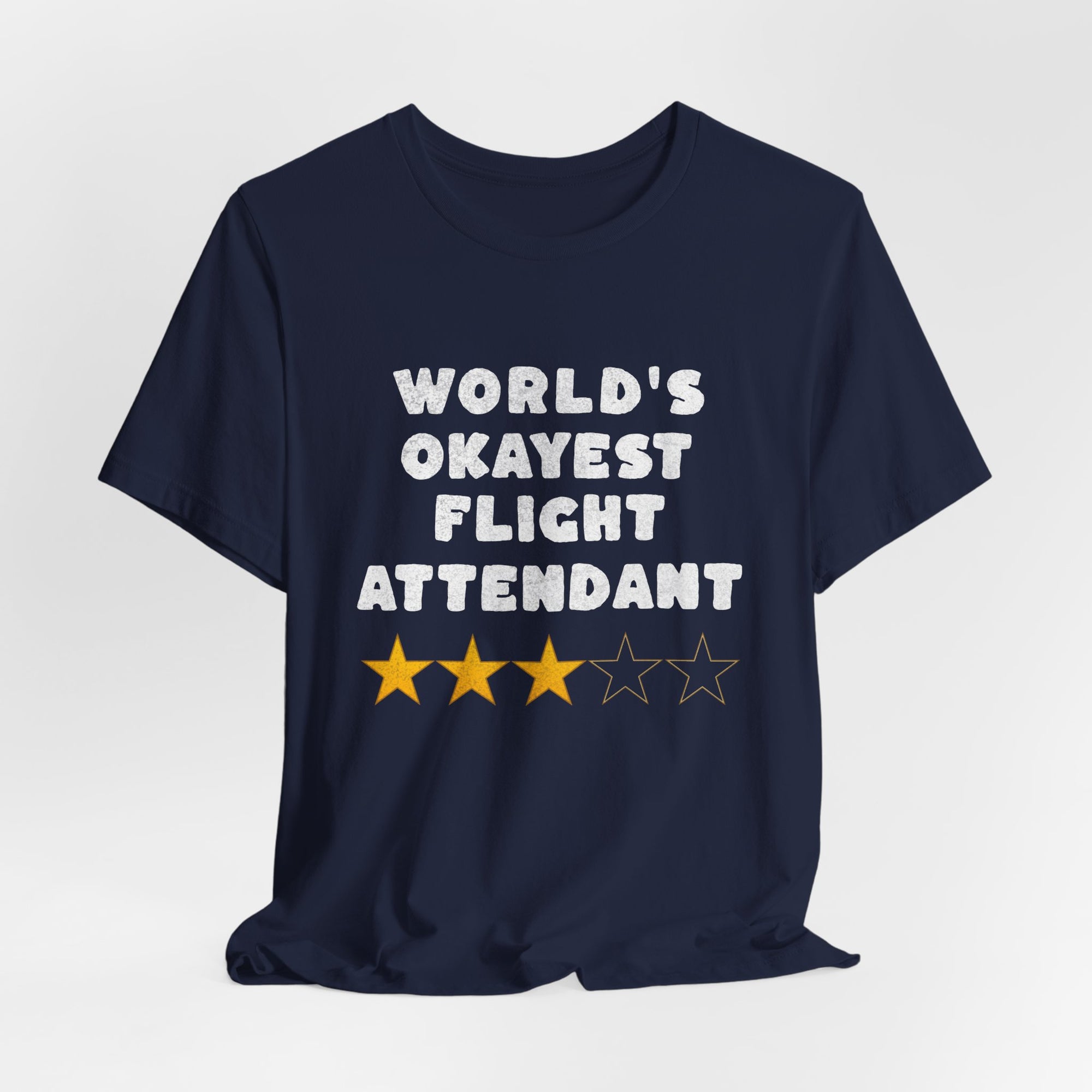 Worlds Okayest Flight Attendant  Unisex Jersey Tee - Perfect for Aviation Enthusiasts