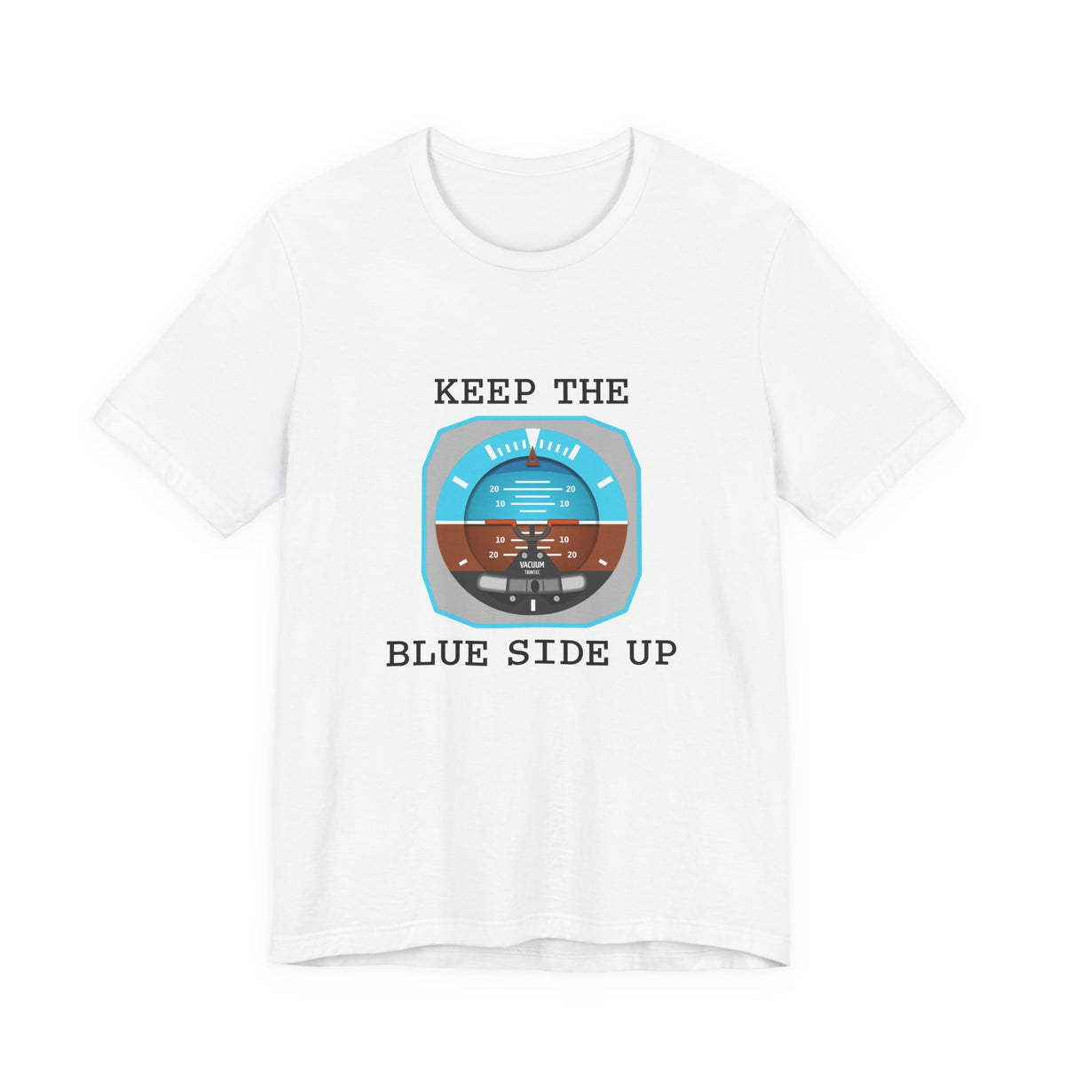 Keep The Blue Side Up Unisex Jersey Tee - Perfect for Aviation Enthusiasts