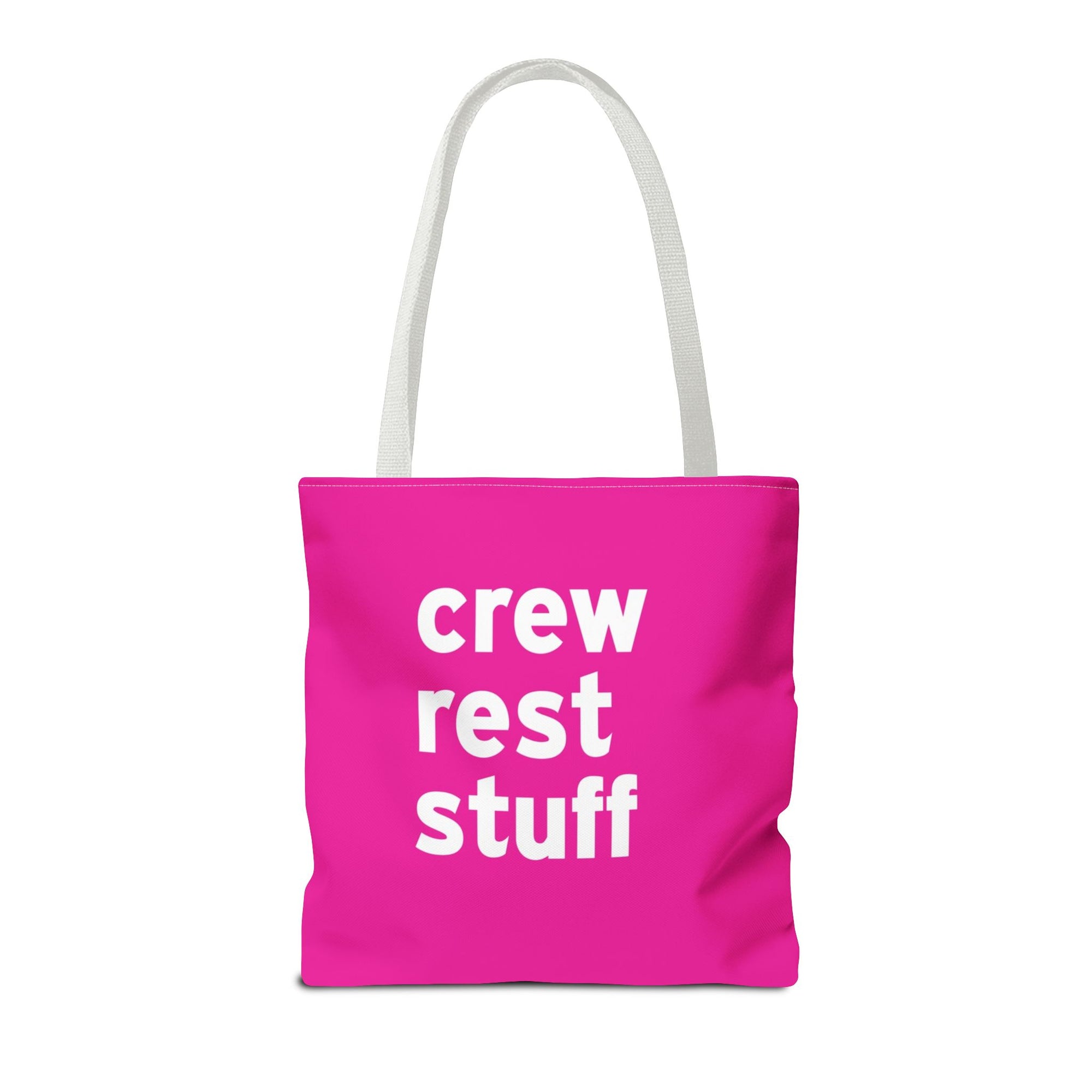 Crew Rest Stuff Tote Bag — Printed Green Travel Tote