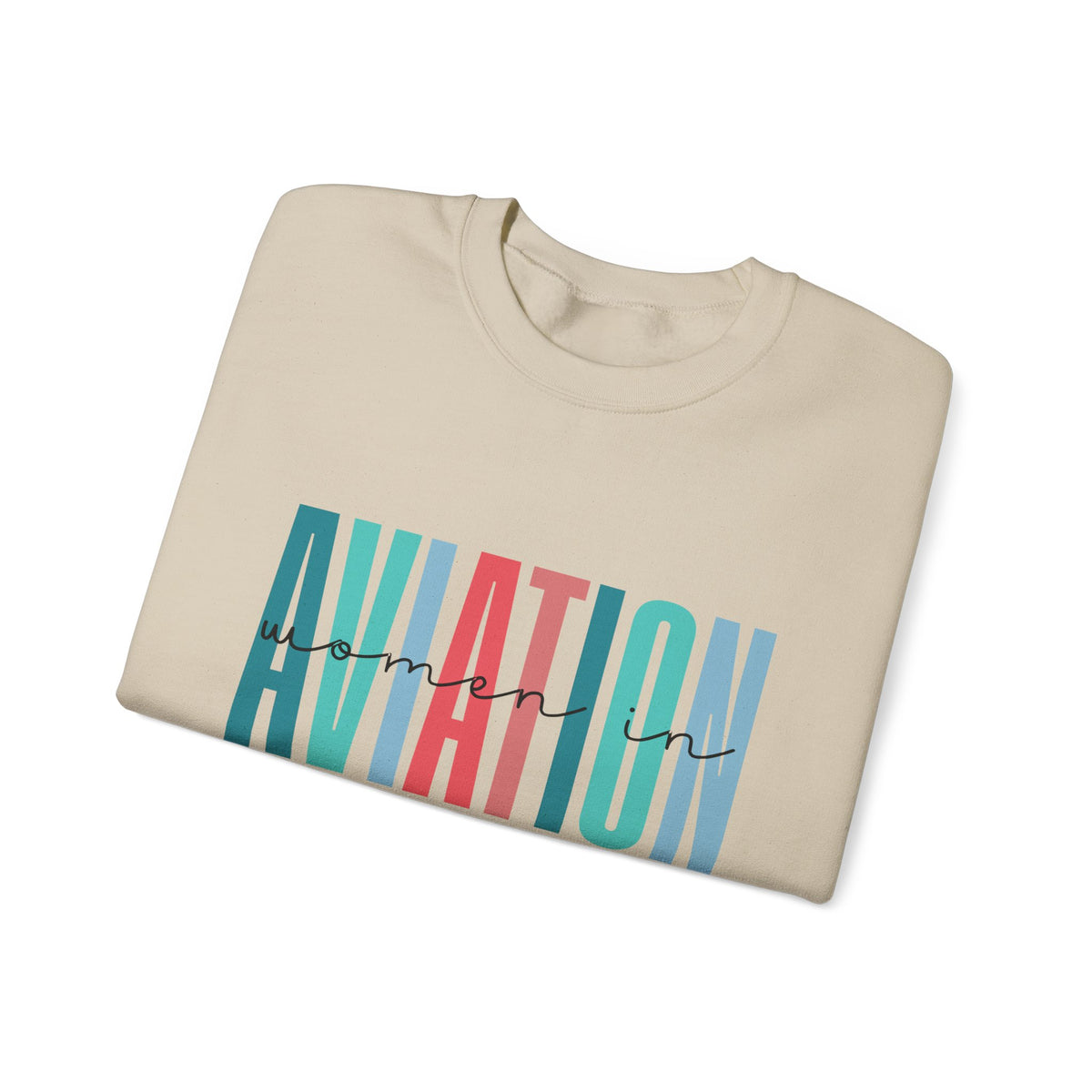 Woman In Aviation Crewneck Sweatshirt - Travel Inspiring Cozy Apparel