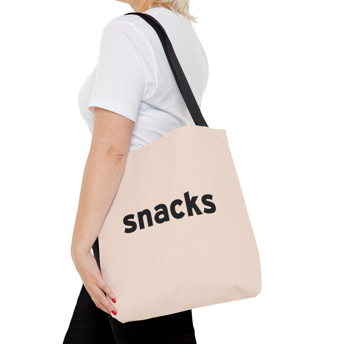 Snacks Tote Bag — Printed Green Travel Tote