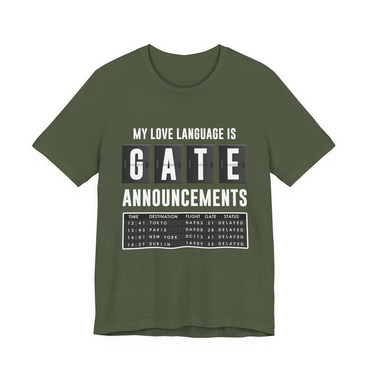 My Love Language Is Gate Announcement - Unisex Jersey Tee