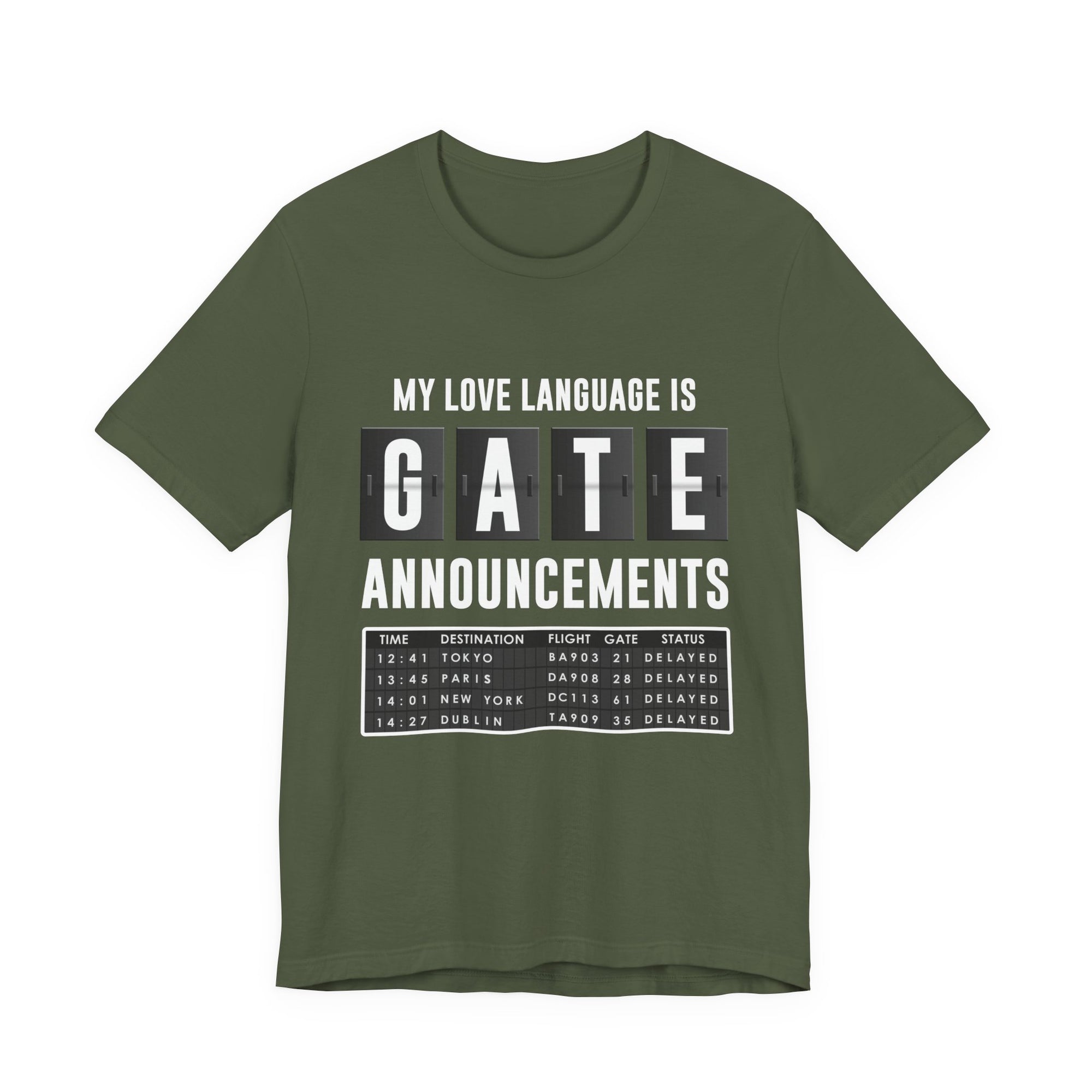 My Love Language Is Gate Announcement - Unisex Jersey Tee