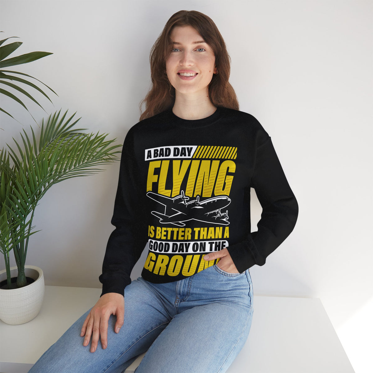 A Bad Day Flying    -  Unisex Crewneck Sweatshirt