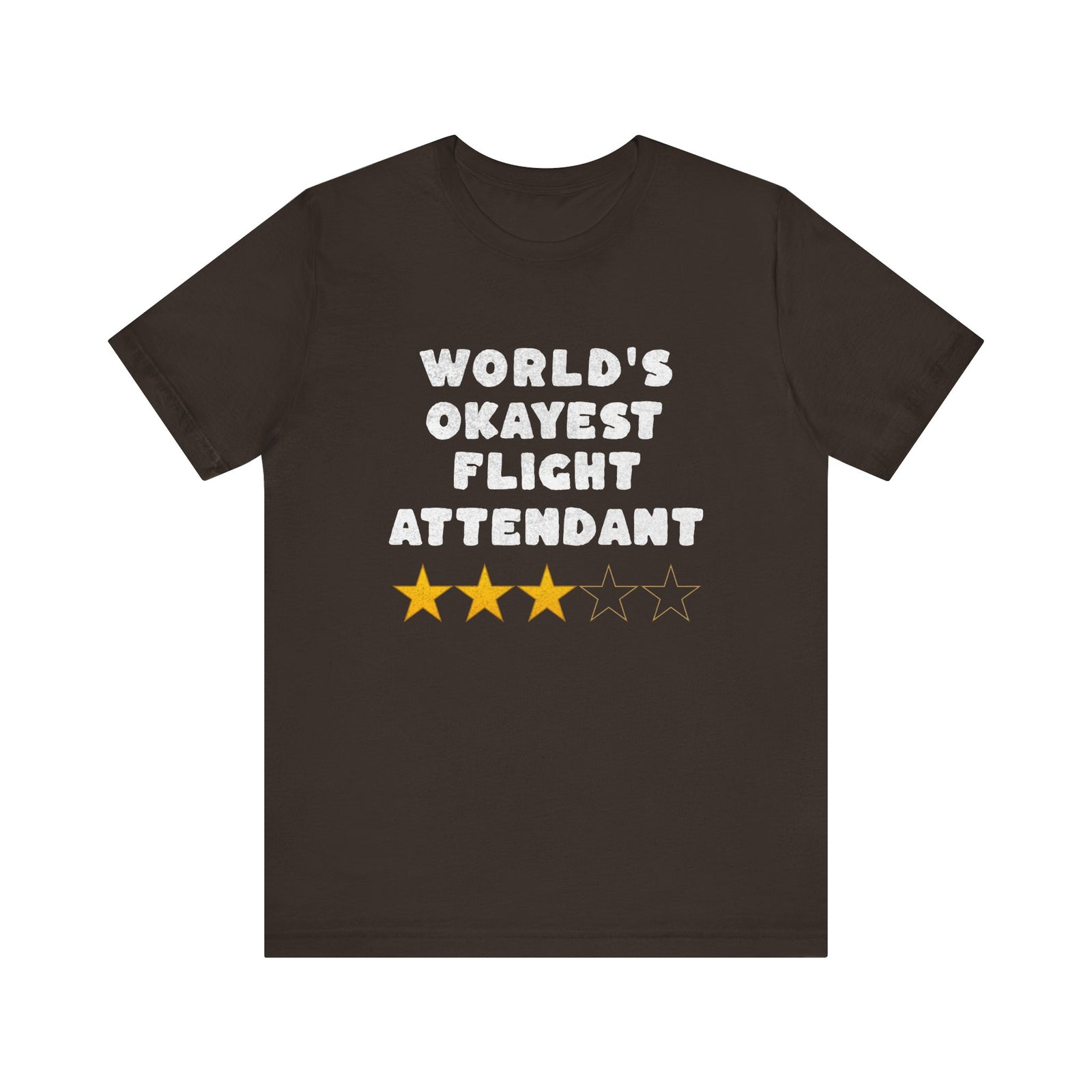 Worlds Okayest Flight Attendant  Unisex Jersey Tee - Perfect for Aviation Enthusiasts