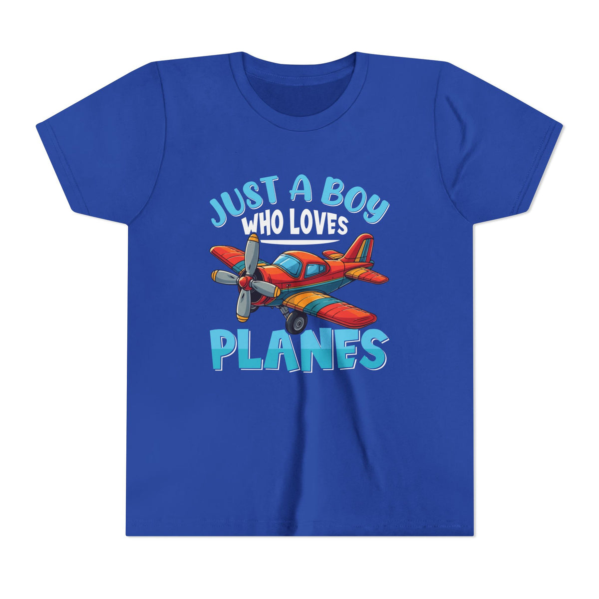 Just A Boy Who Loves Planes    - Unisex Youth Short Sleeve Tee