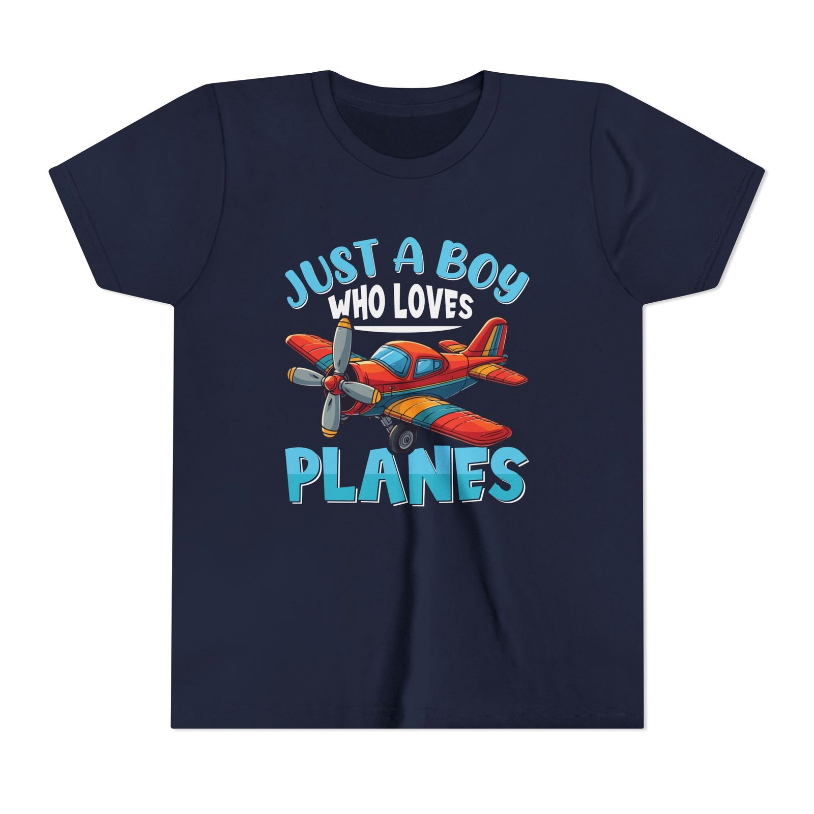 Just A Boy Who Loves Planes    - Unisex Youth Short Sleeve Tee