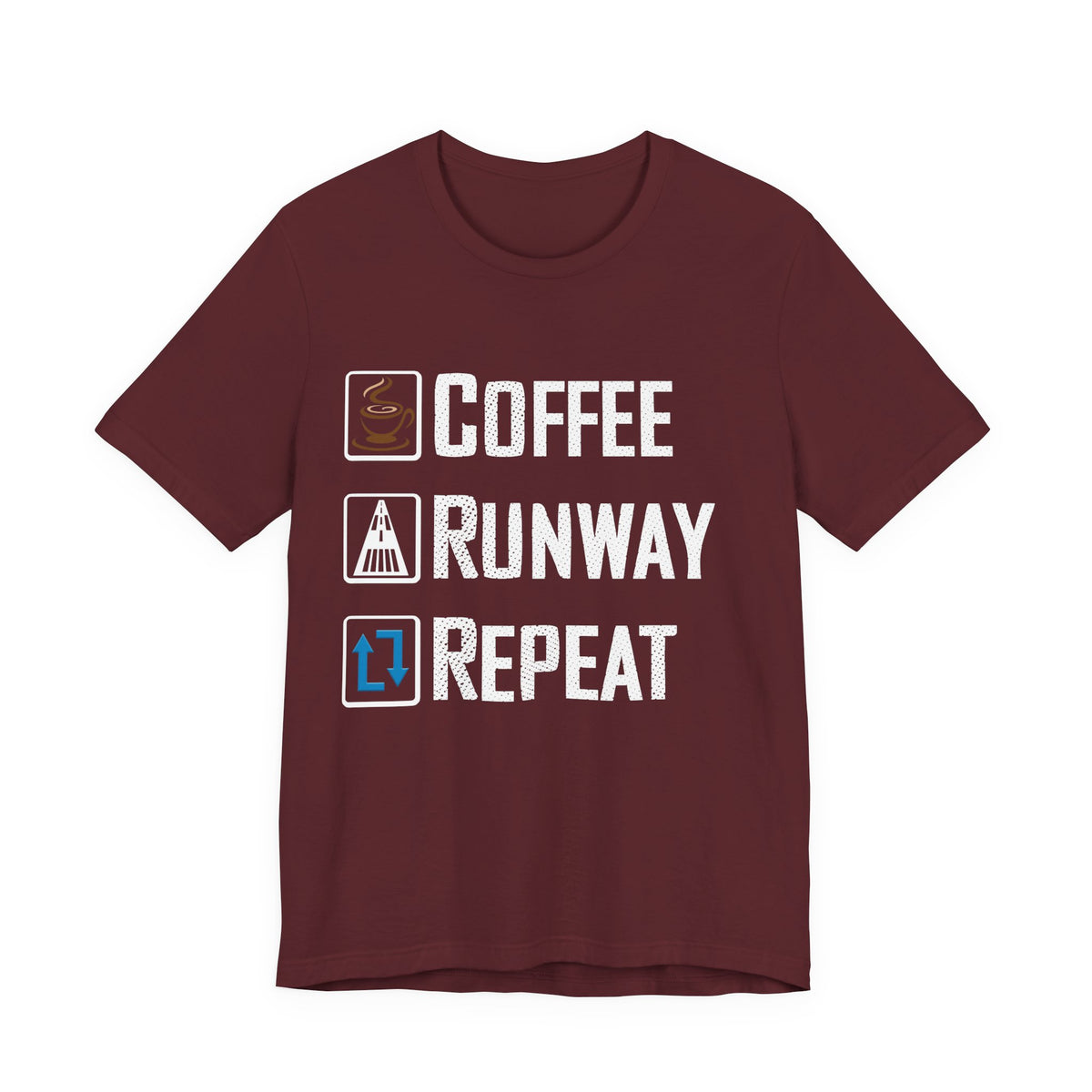 Coffee Runway Repeat - Unisex Jersey Tee