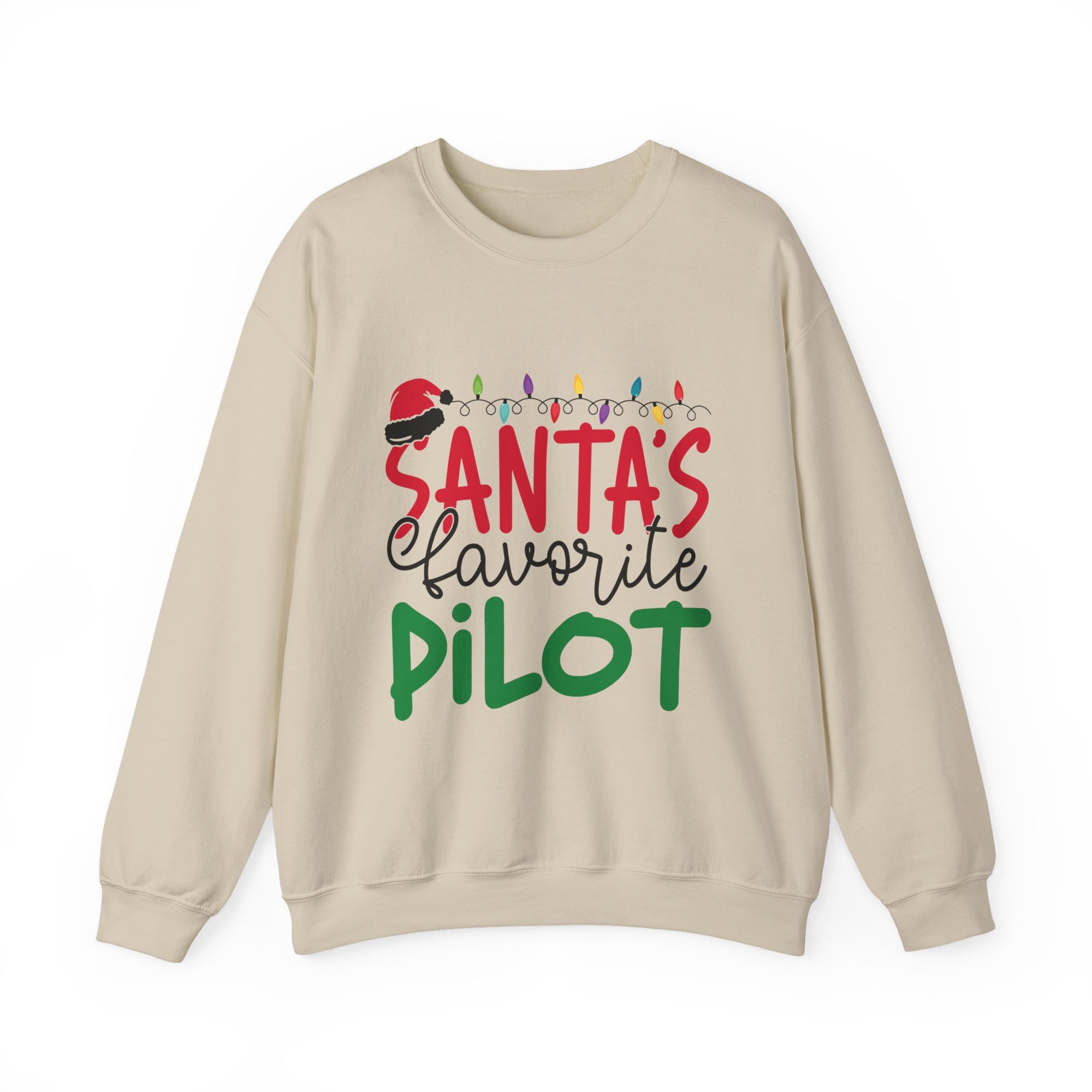 Santa’s favourite pilot Crewneck Sweatshirt - Travel Inspiring Cozy Apparel