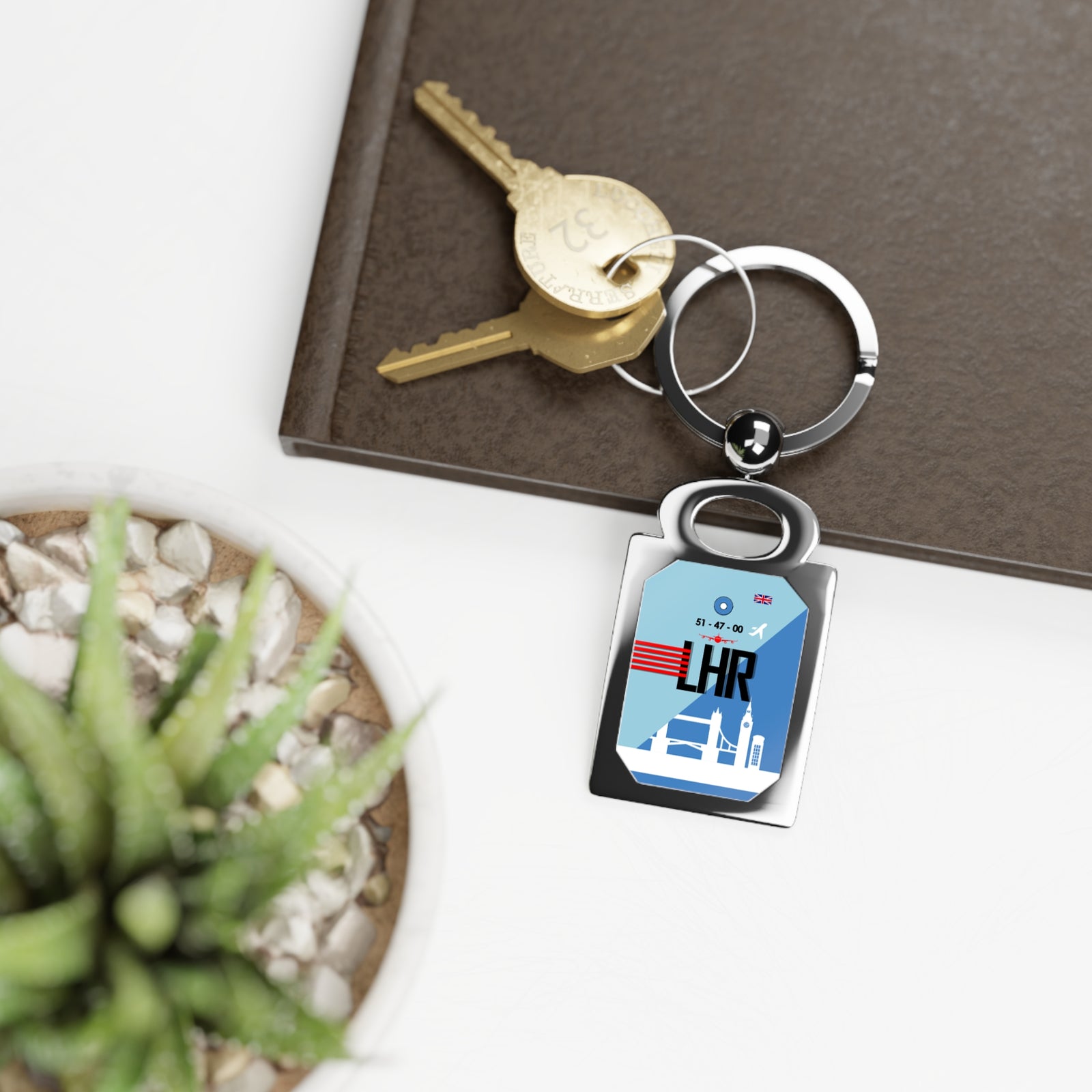 LHR - Rectangle Keyring