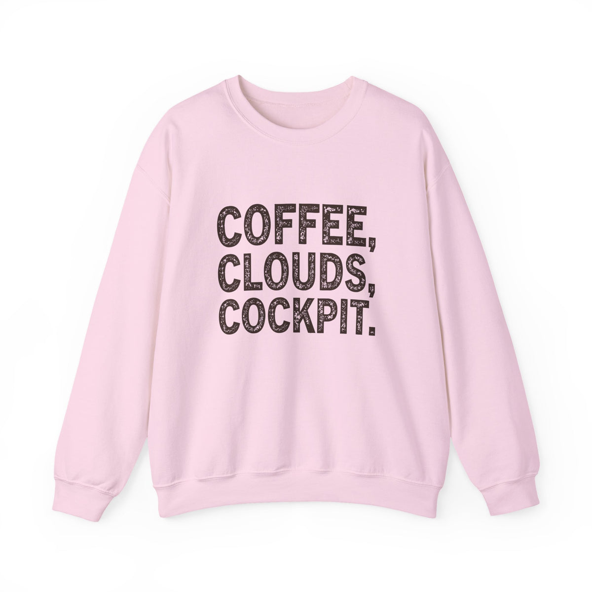 Coffee Clouds Cockpit  Crewneck Sweatshirt - Travel Inspiring Cozy Apparel