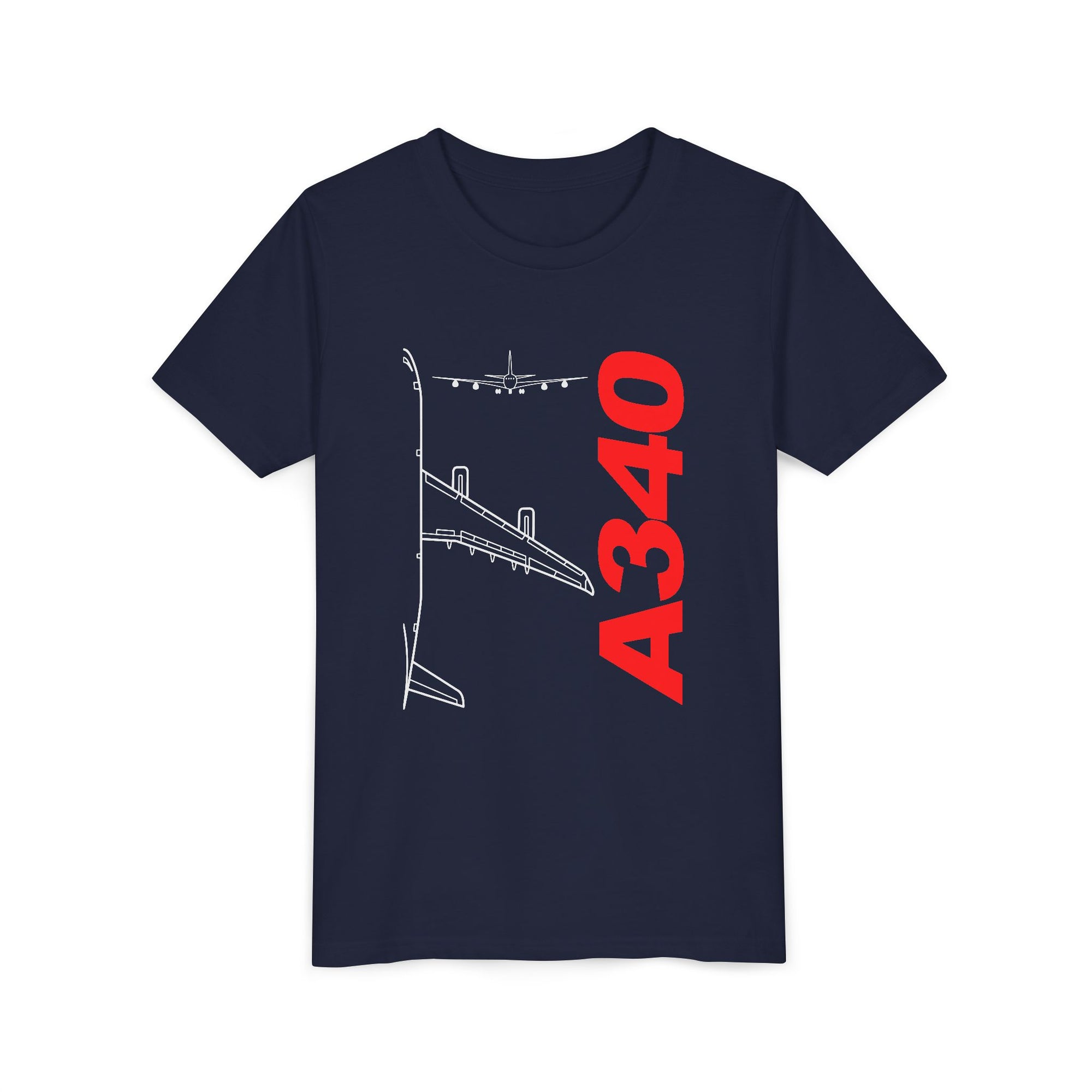 Airbus A340 - Unisex Youth Short Sleeve Tee