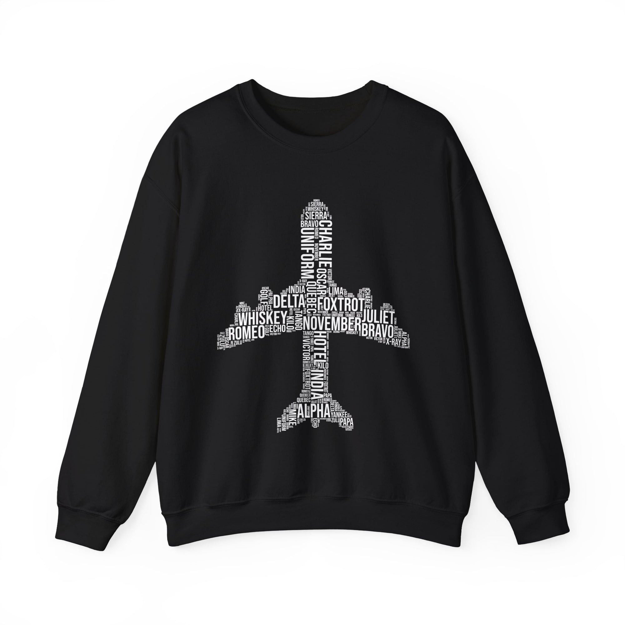 Airplane Typography  -  Unisex Crewneck Sweatshirt