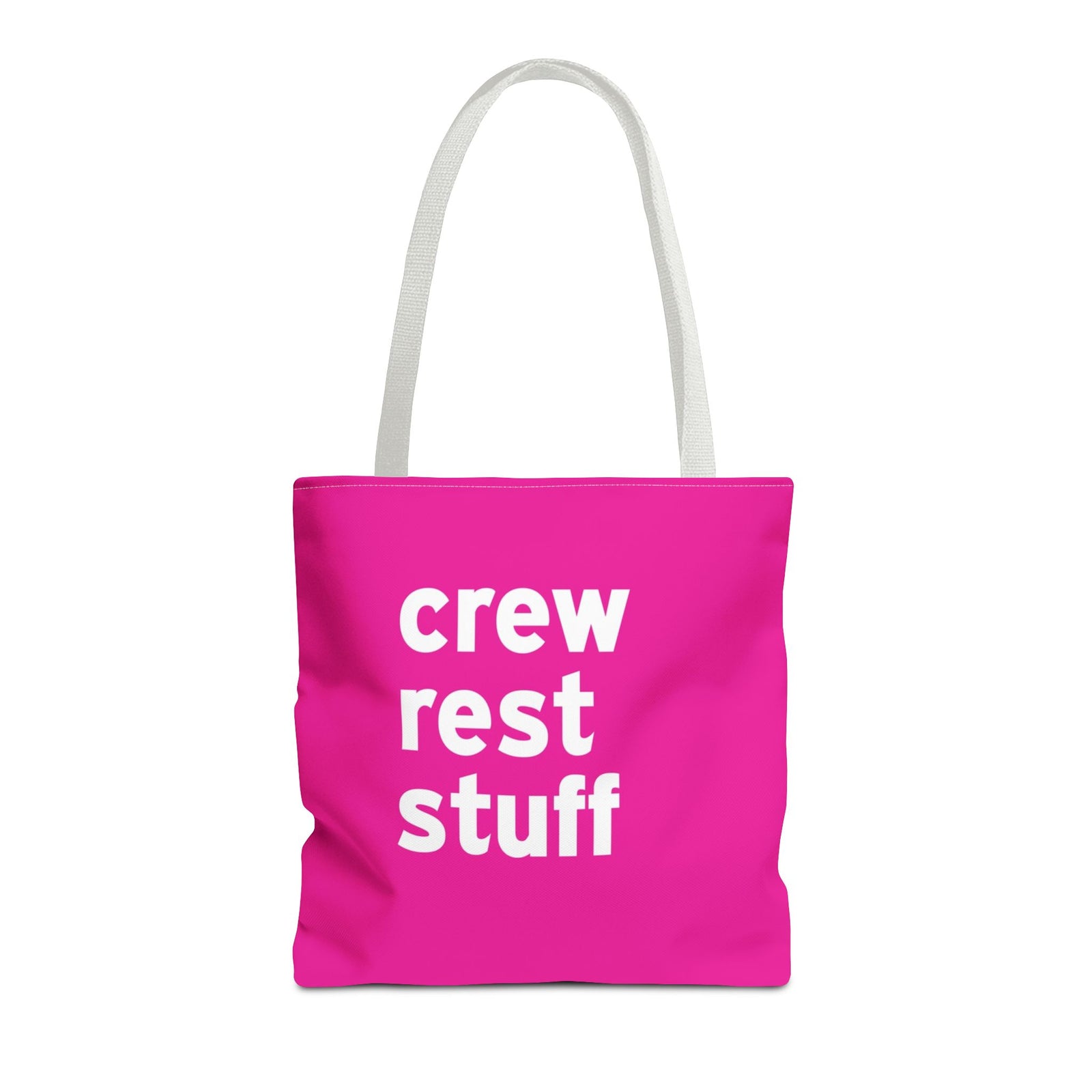 Crew Rest Stuff Tote Bag — Printed Green Travel Tote