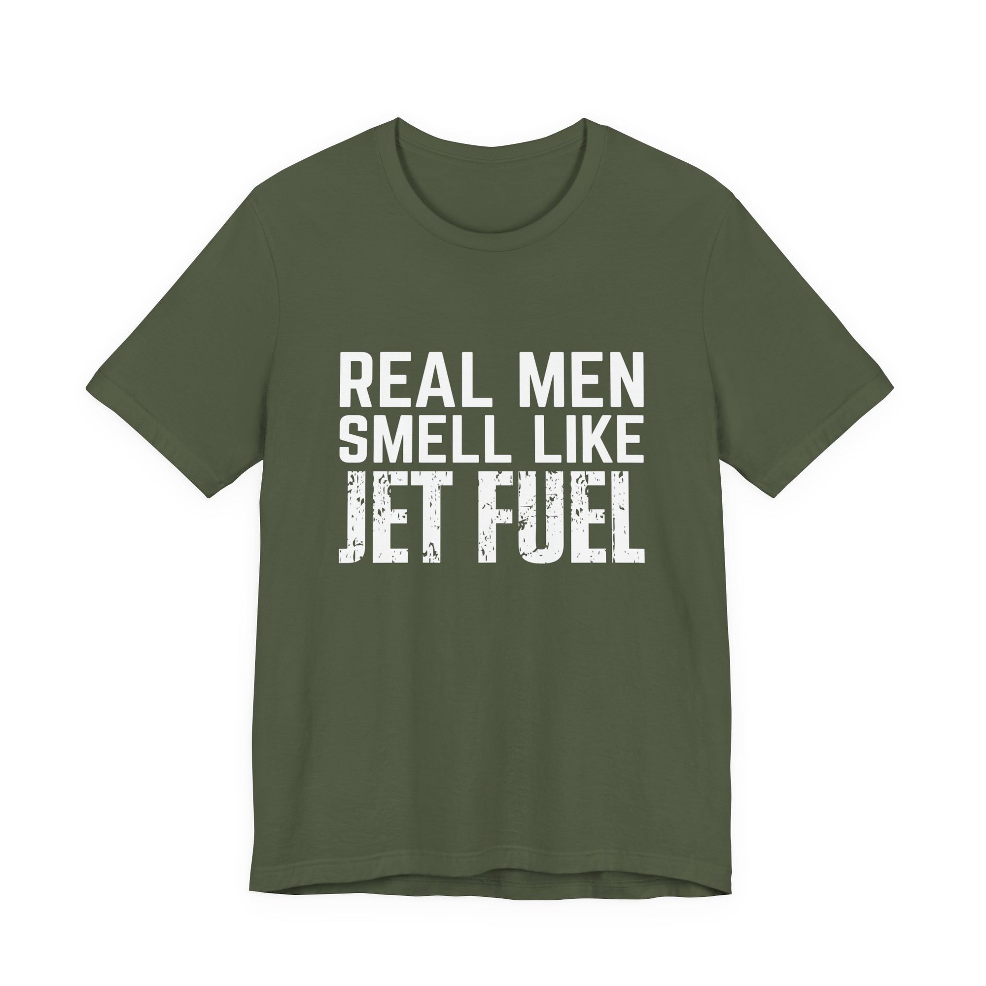 Real Men Smell Like Jet Fuel Unisex Jersey Tee - Perfect for Aviation Enthusiasts
