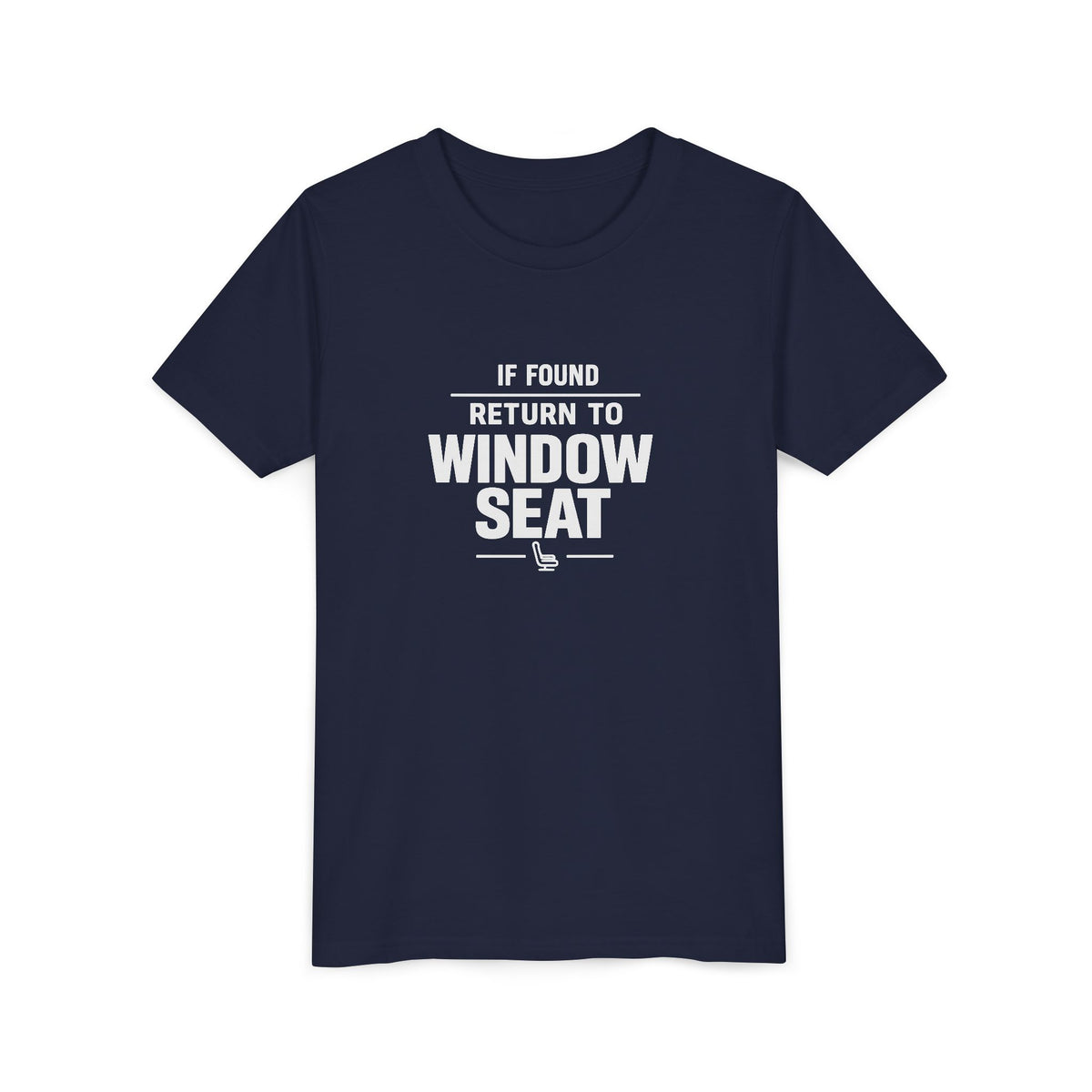 If Found Return to Window Seat - Unisex Youth Short Sleeve Tee
