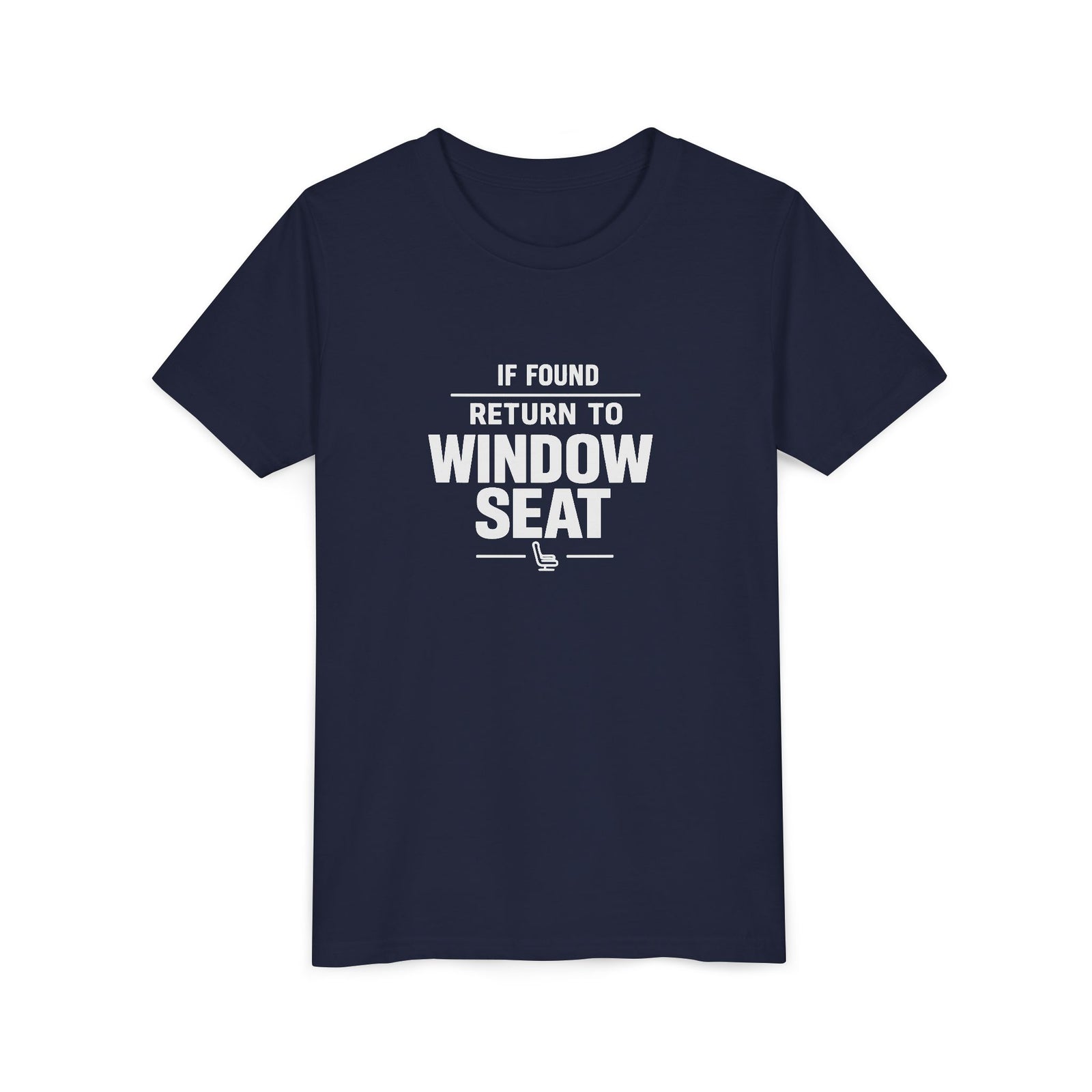 If Found Return to Window Seat - Unisex Youth Short Sleeve Tee