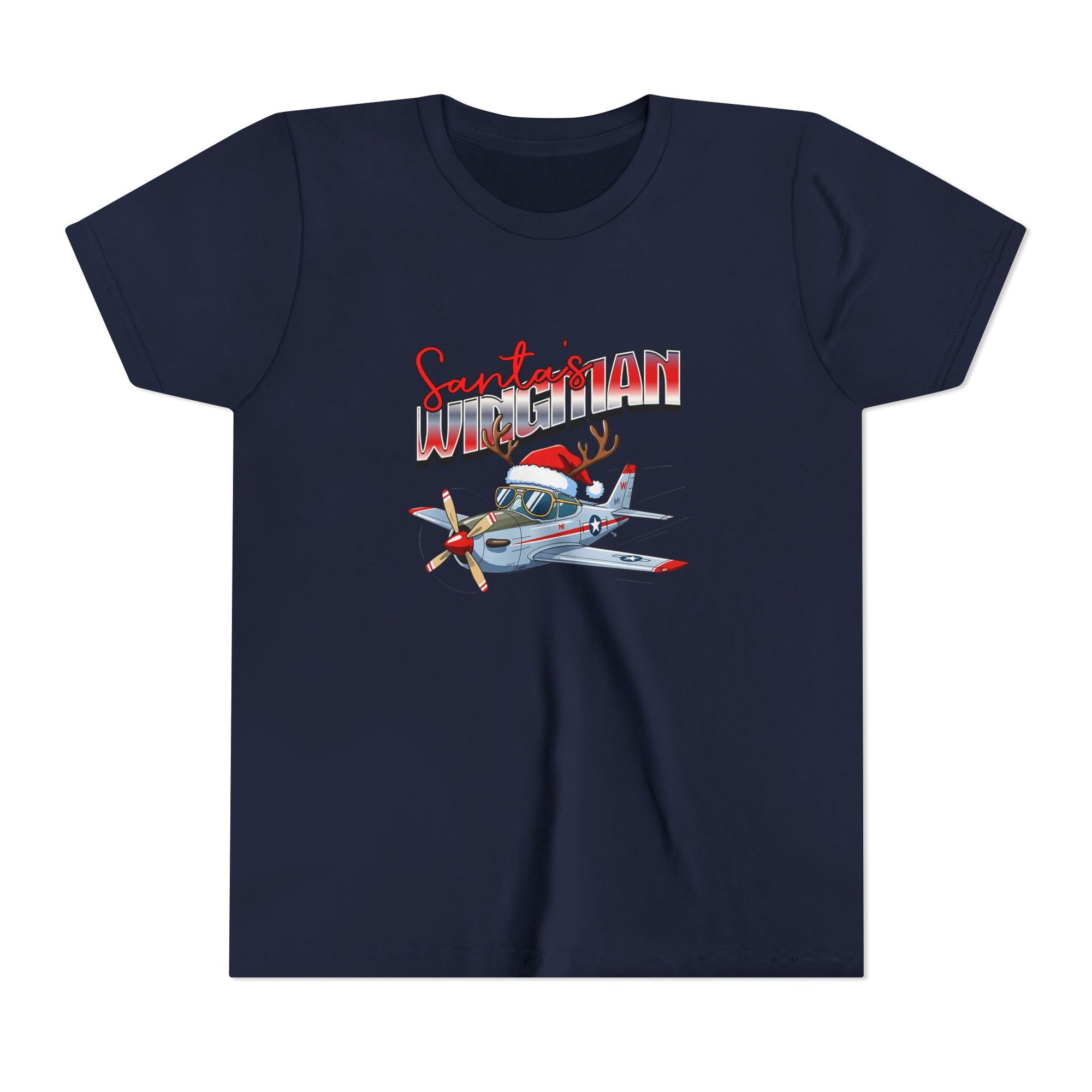 Santa’s wingman  - Unisex Youth Short Sleeve Tee
