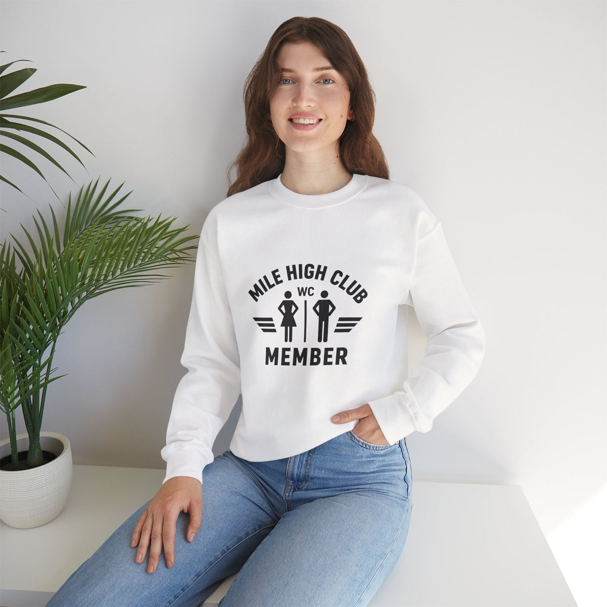 Mile High Club Member   -  Crewneck Sweatshirt