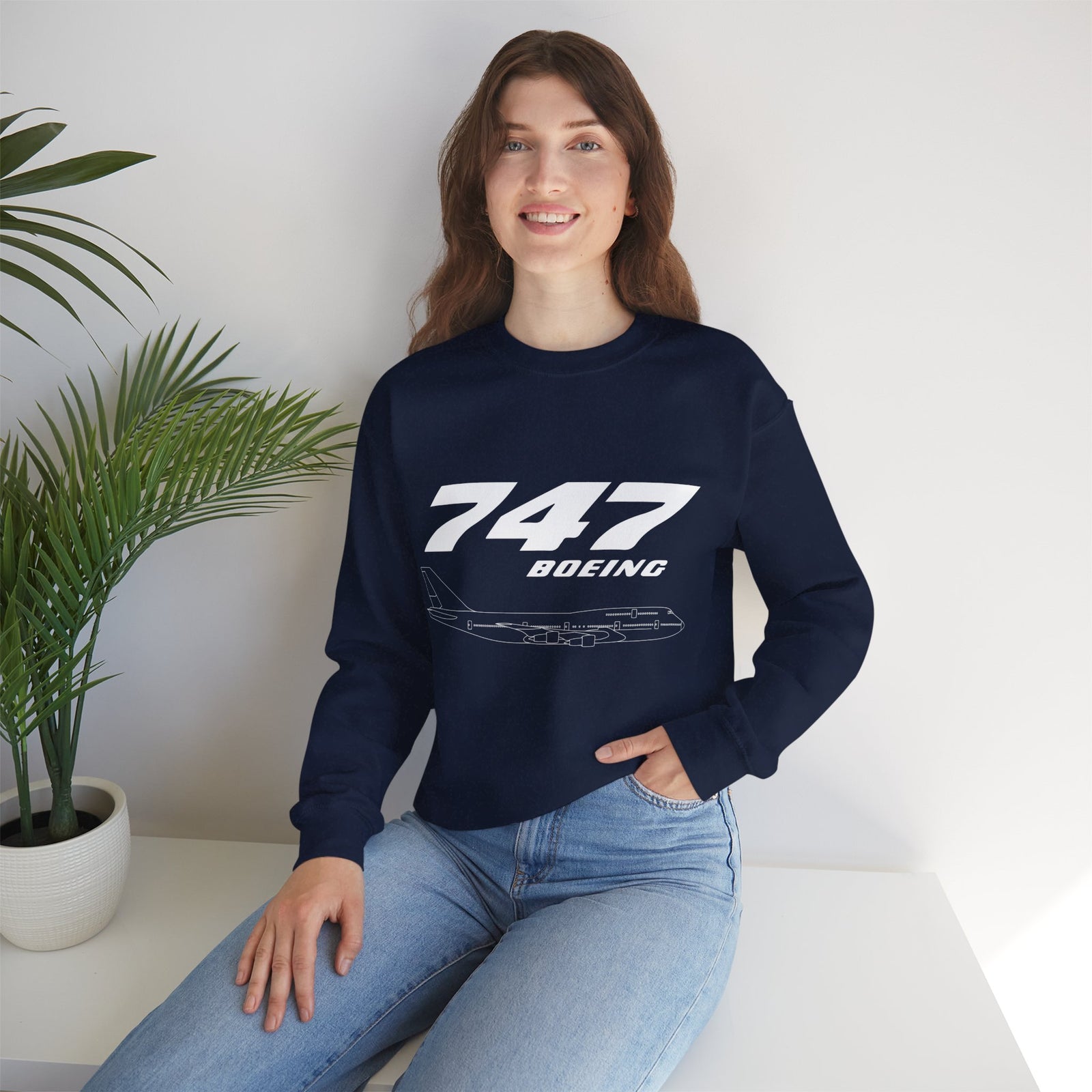 747 Crewneck Sweatshirt - Travel Inspiring Cozy Apparel