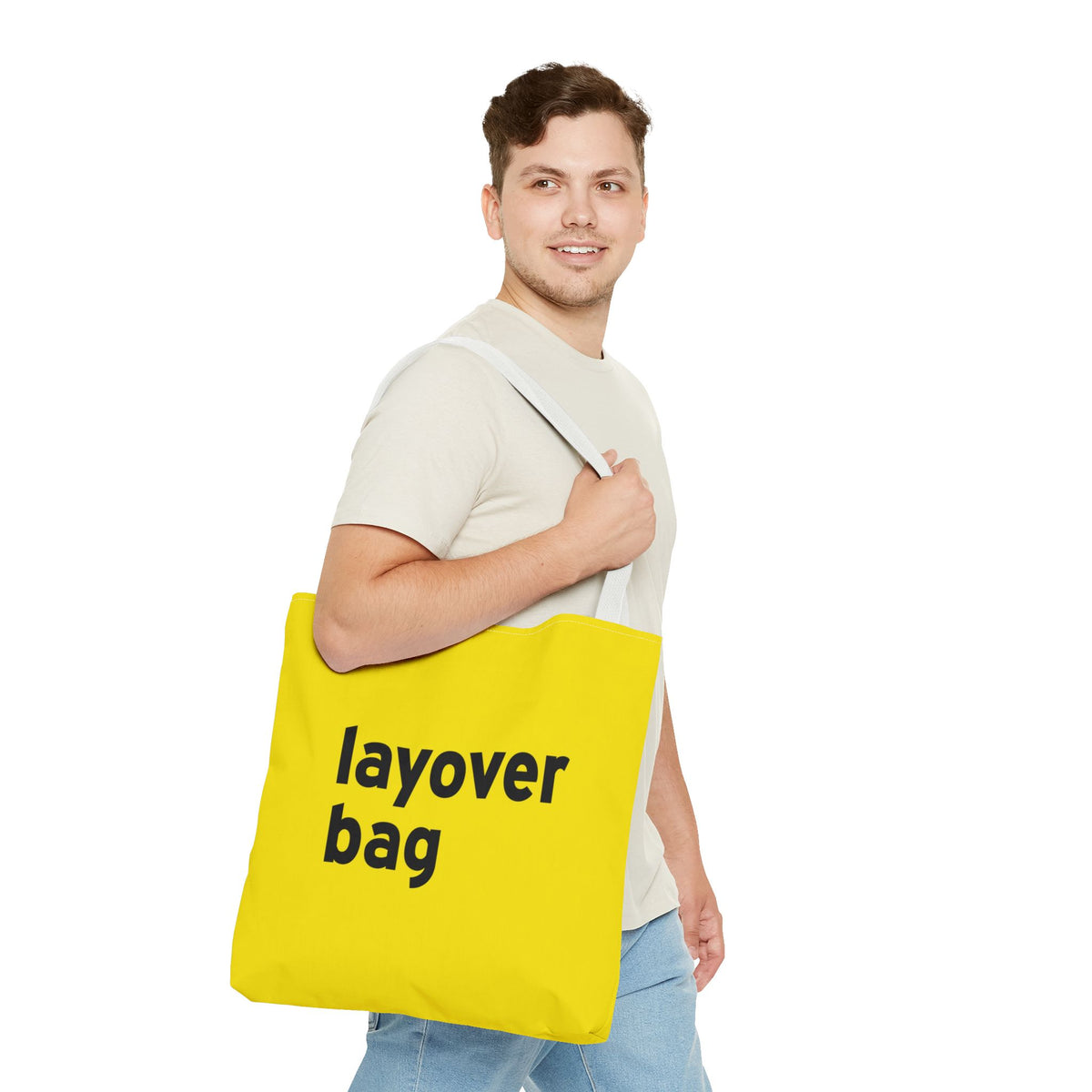 Layover Bag Tote Bag — Printed Green Travel Tote