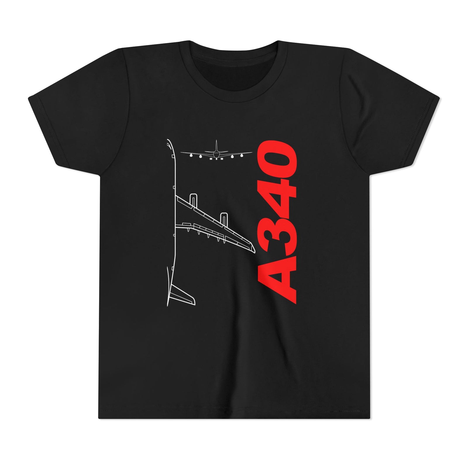 Airbus A340 - Unisex Youth Short Sleeve Tee