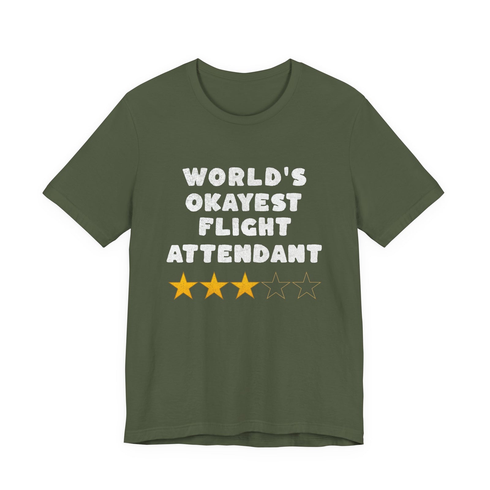 Worlds Okayest Flight Attendant  Unisex Jersey Tee - Perfect for Aviation Enthusiasts
